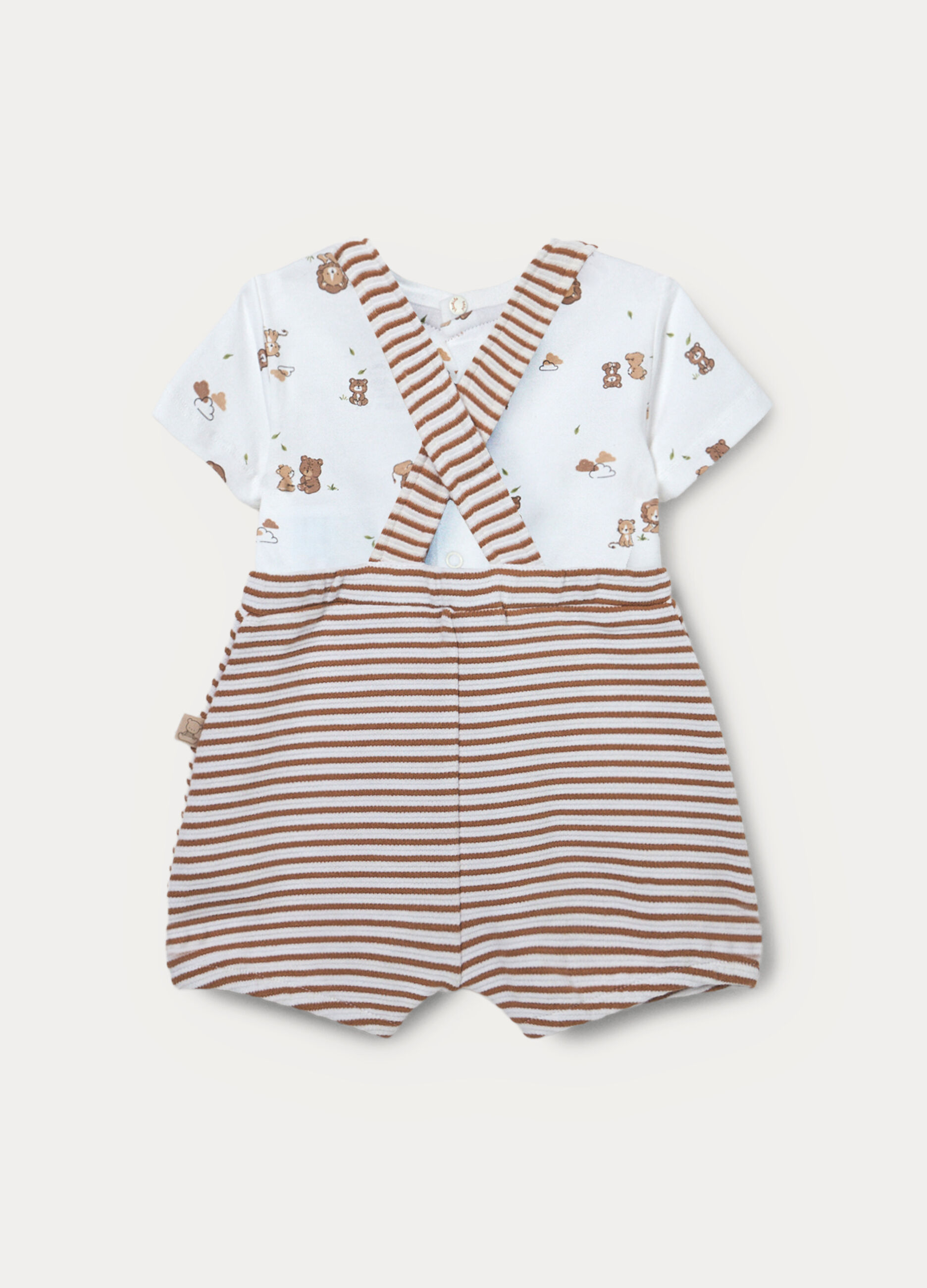 Body-salopette in cotone stretch neonato_1