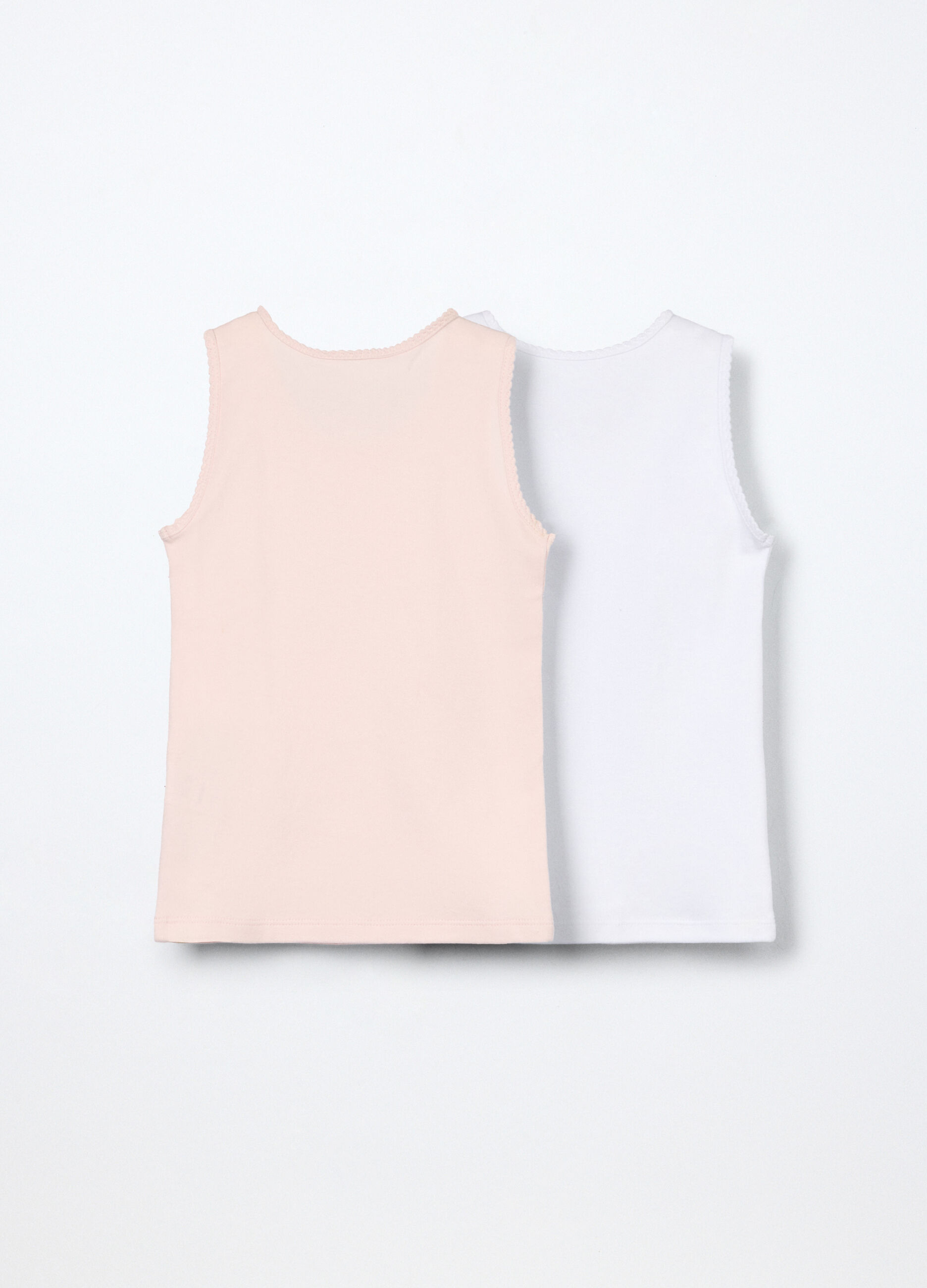 Pack 2 canotte in interlock di puro cotone bambina_1