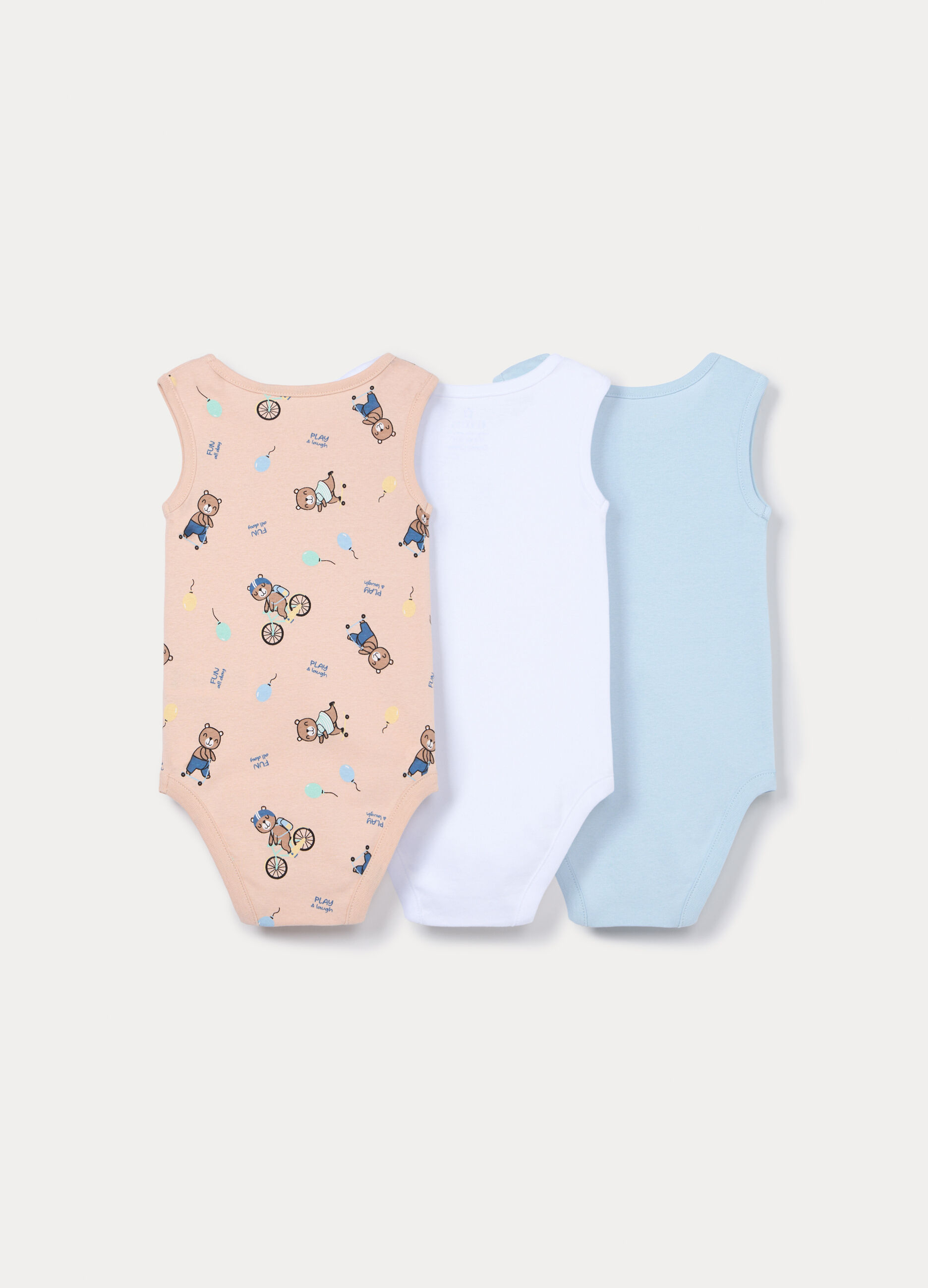 Pack 3 body in costina di puro cotone _1
