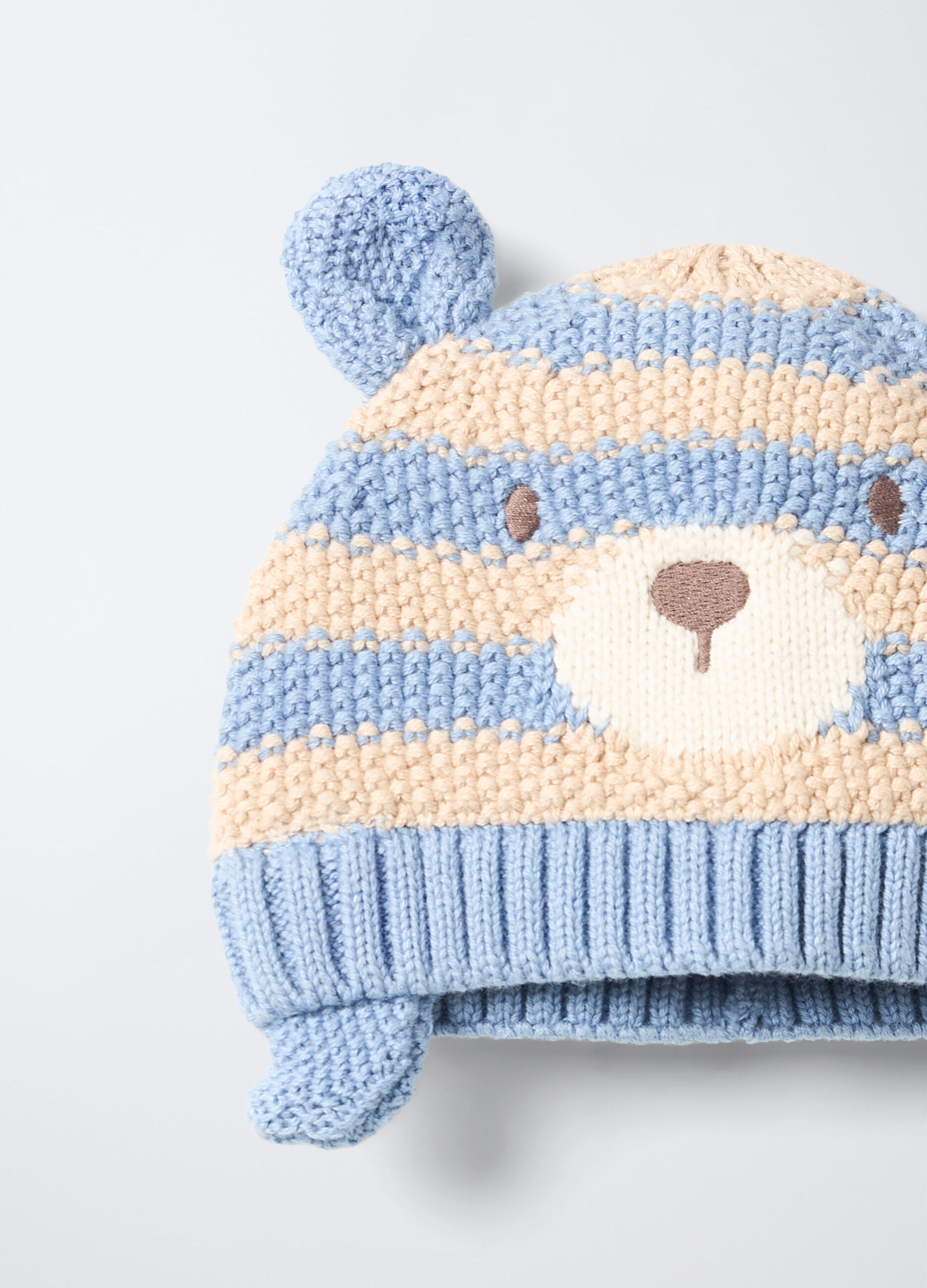 Berretto tricot in puro cotone neonato_2