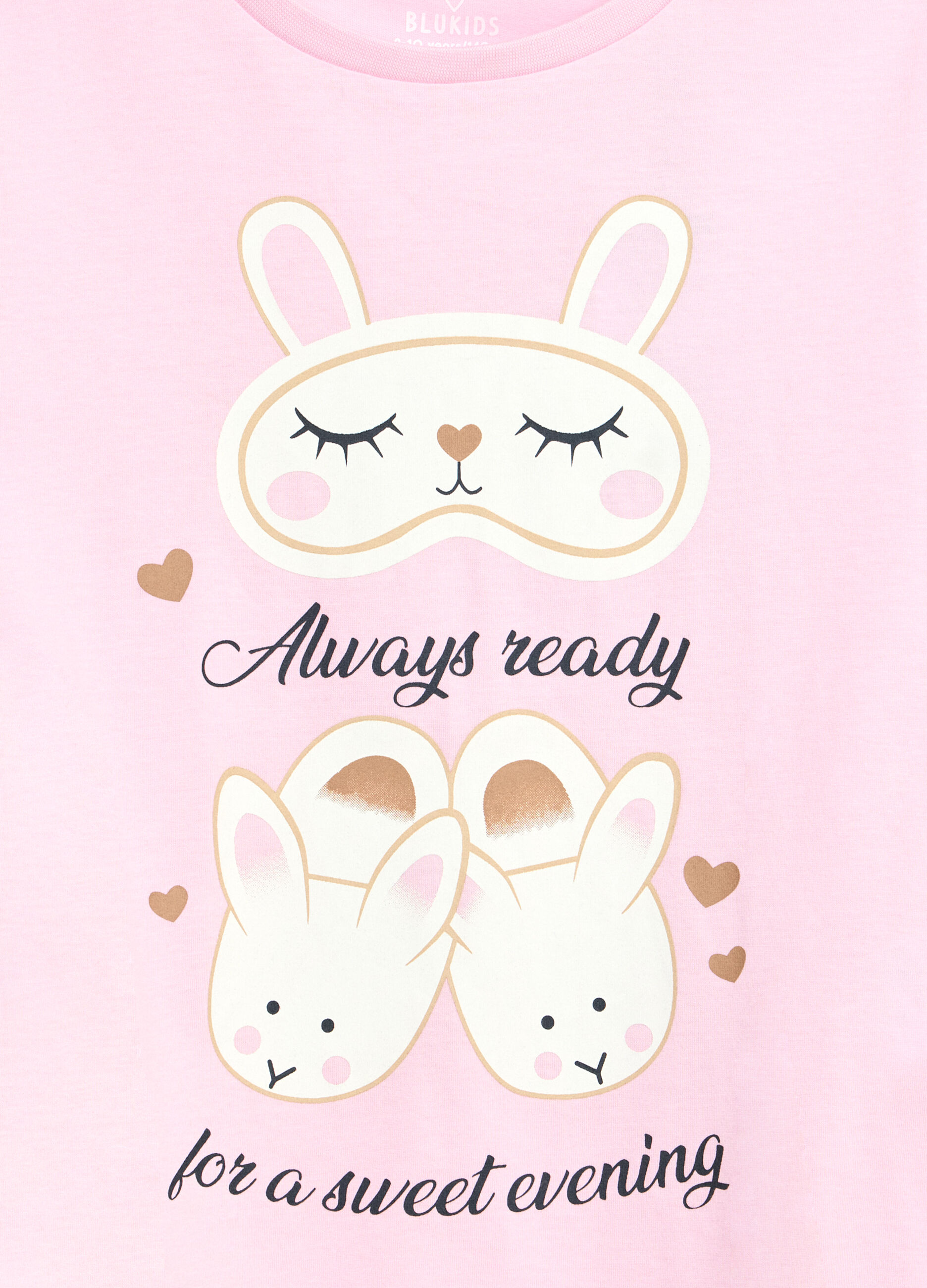 Set pigiama lungo in jersey di puro cotone bambina_2