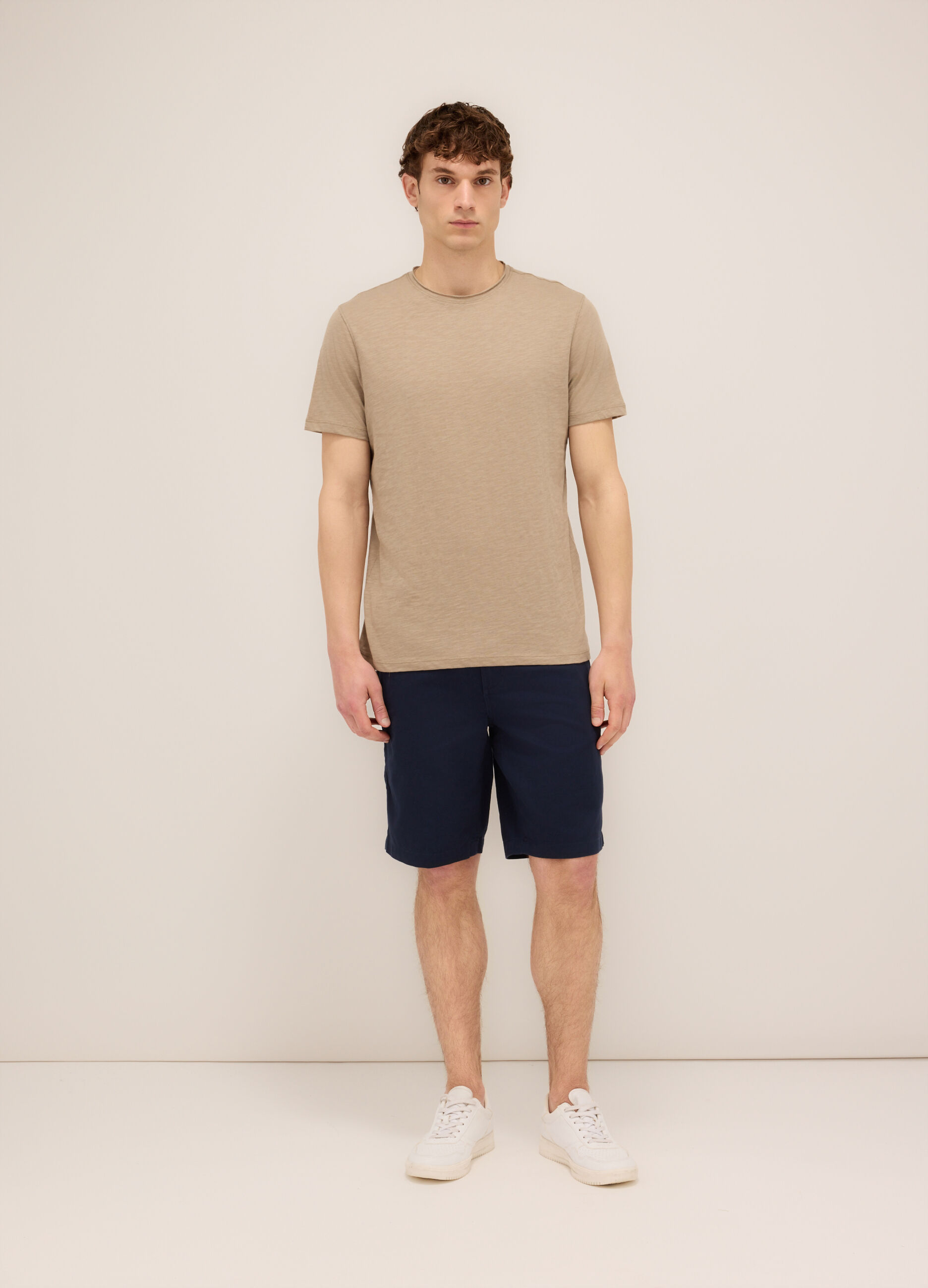 Bermuda in twill di cotone uomo_0