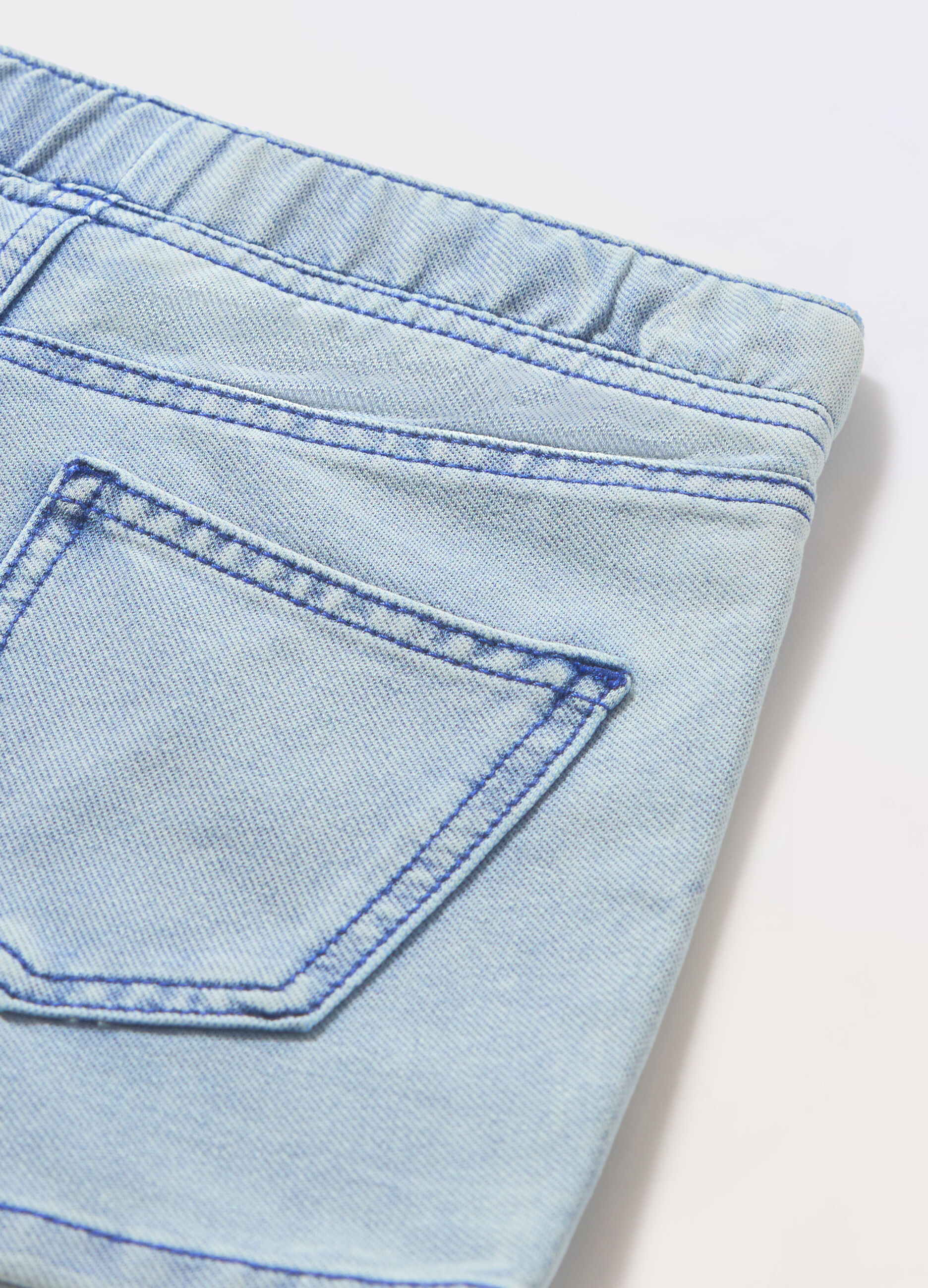Shorts in stretch denim ragazza_1