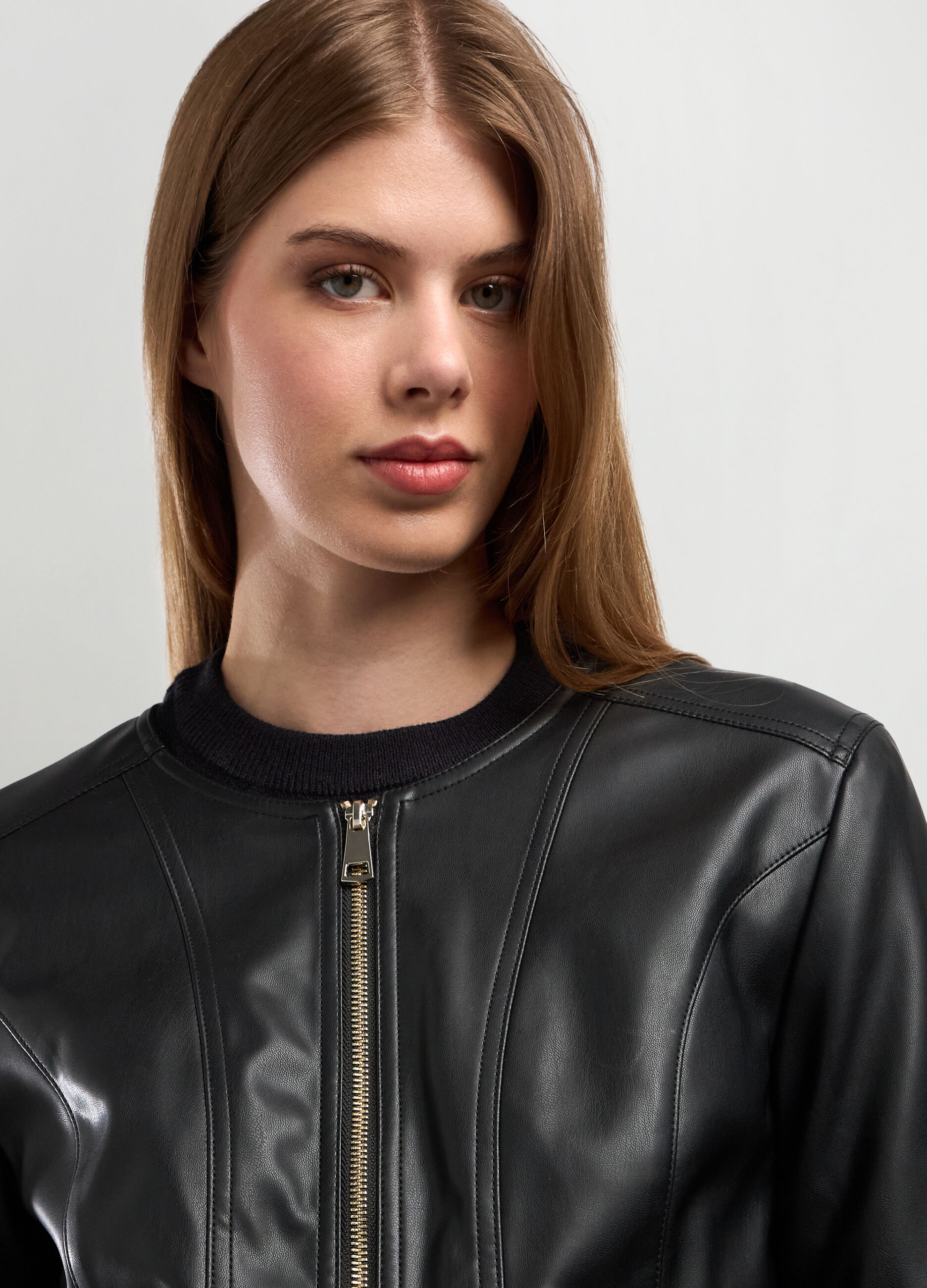 Giacca in eco pelle donna_2