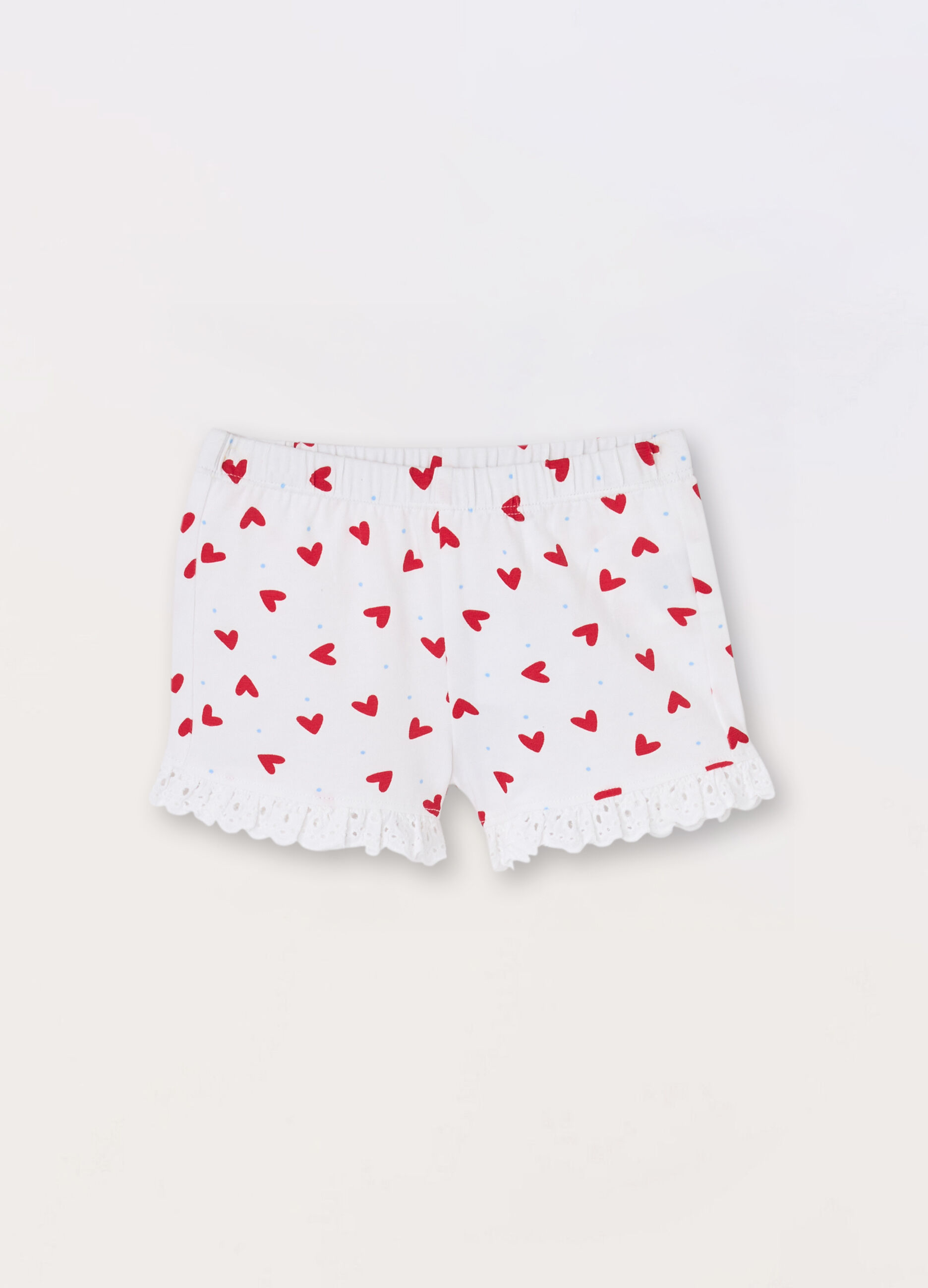 Shorts in jersey di cotone stretch neonata_0
