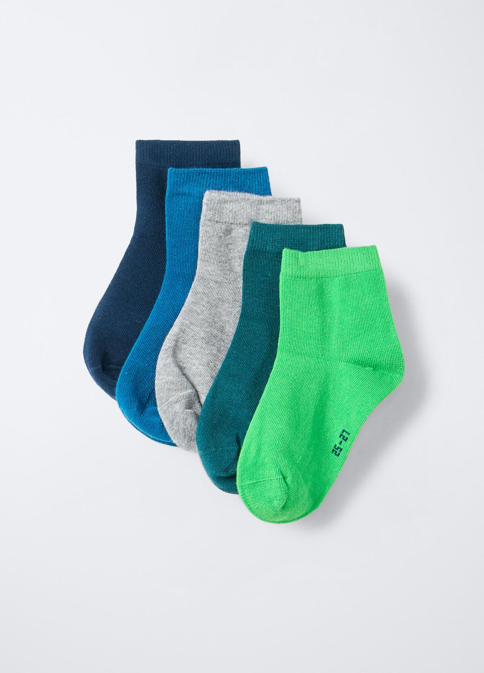 Pack 5 calze corte misto cotone stretch bambino _0