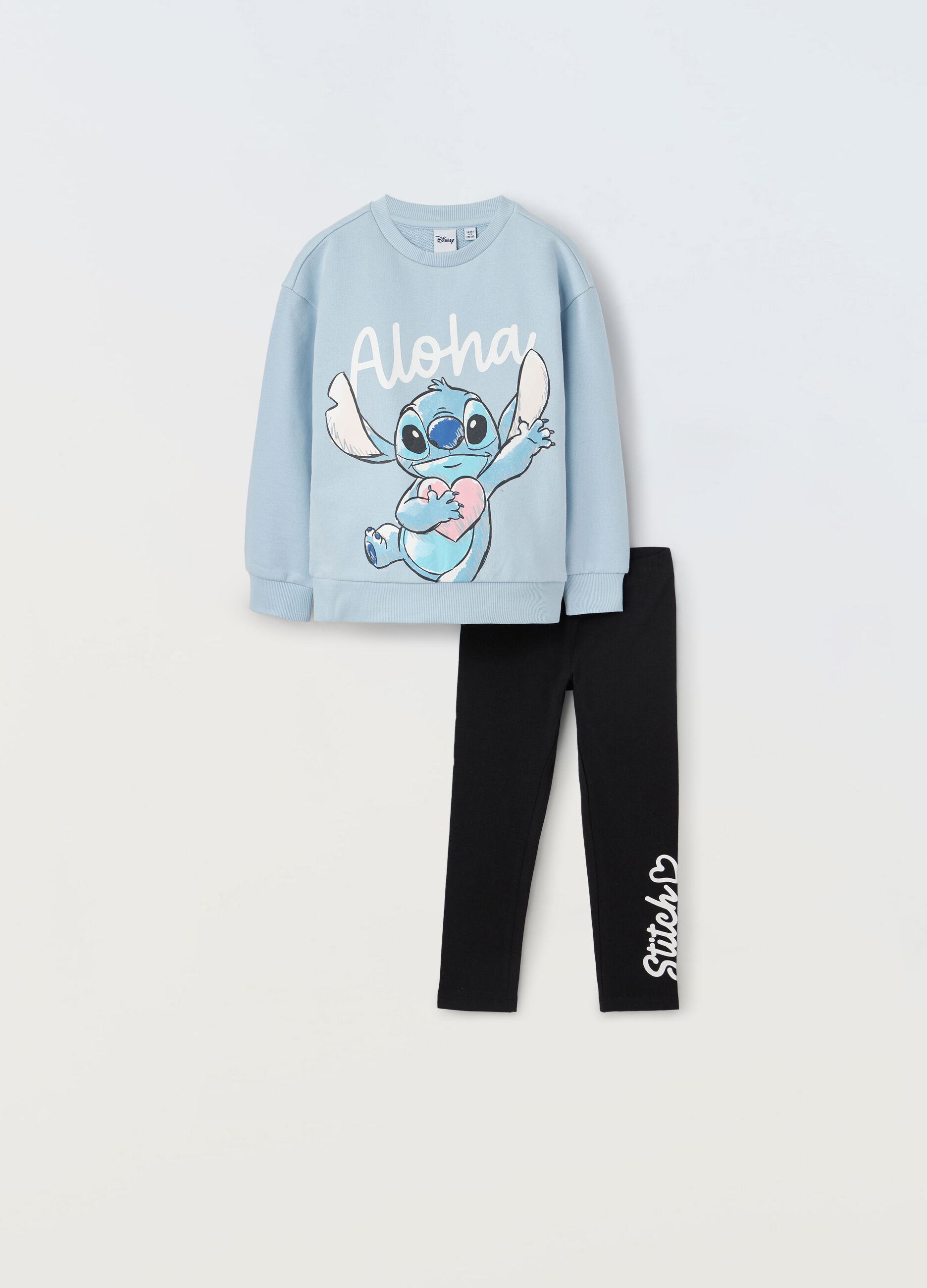 Jogging set Lilo & Stitch in puro cotone bambina_0