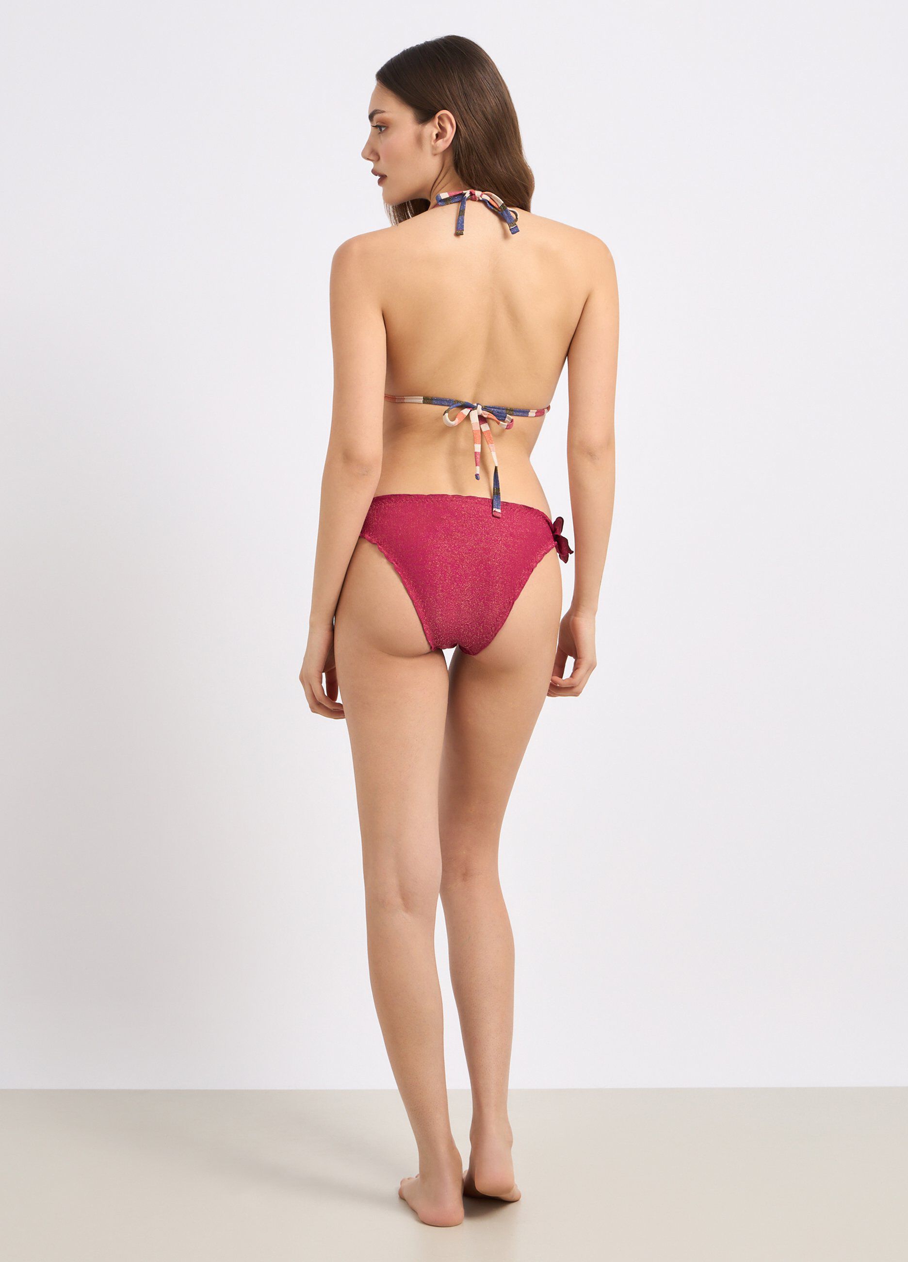 Top bikini a triangolo con filo lurex donna_1