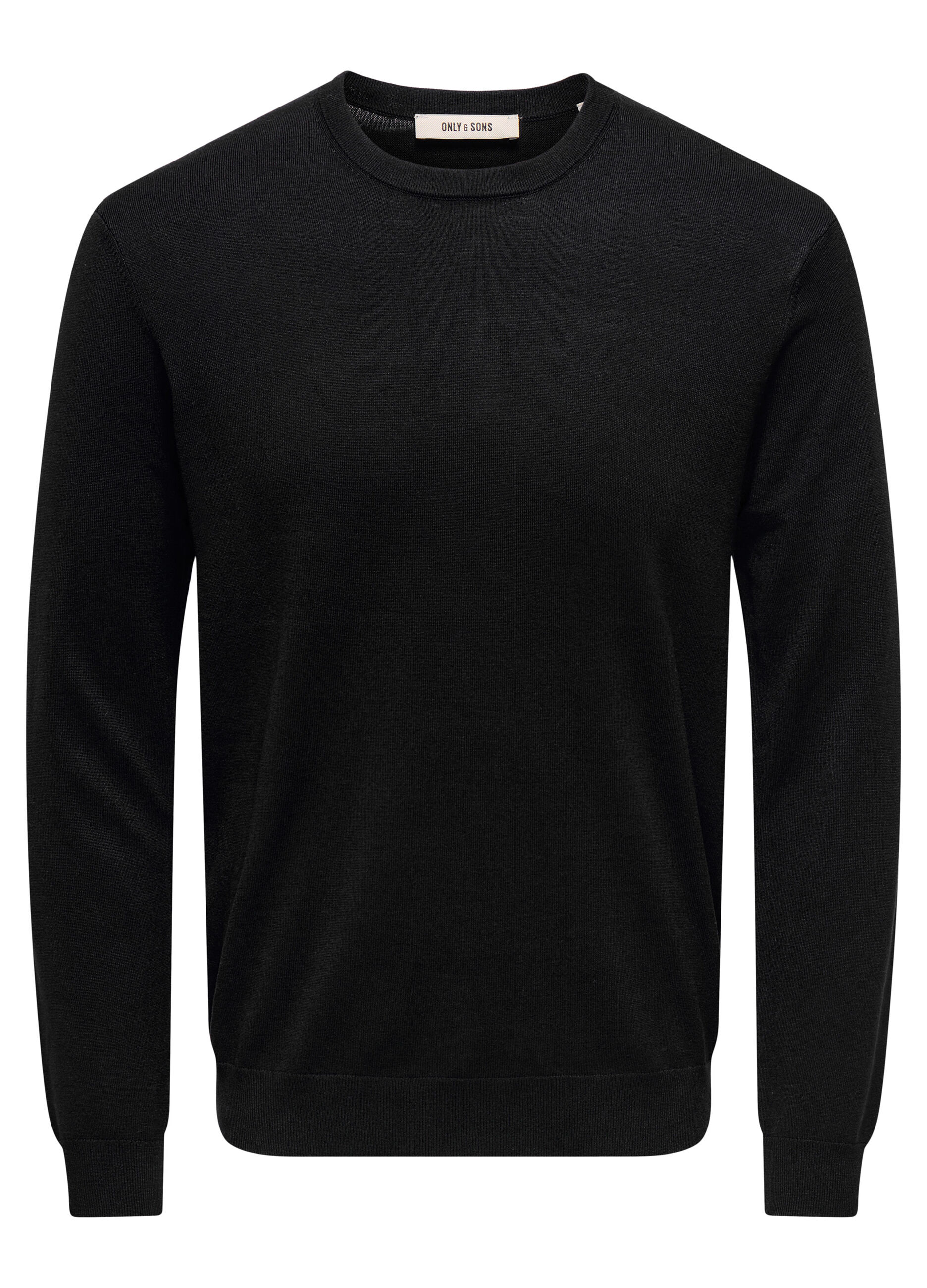 Maglione girocollo a maglia rasata uomo_4