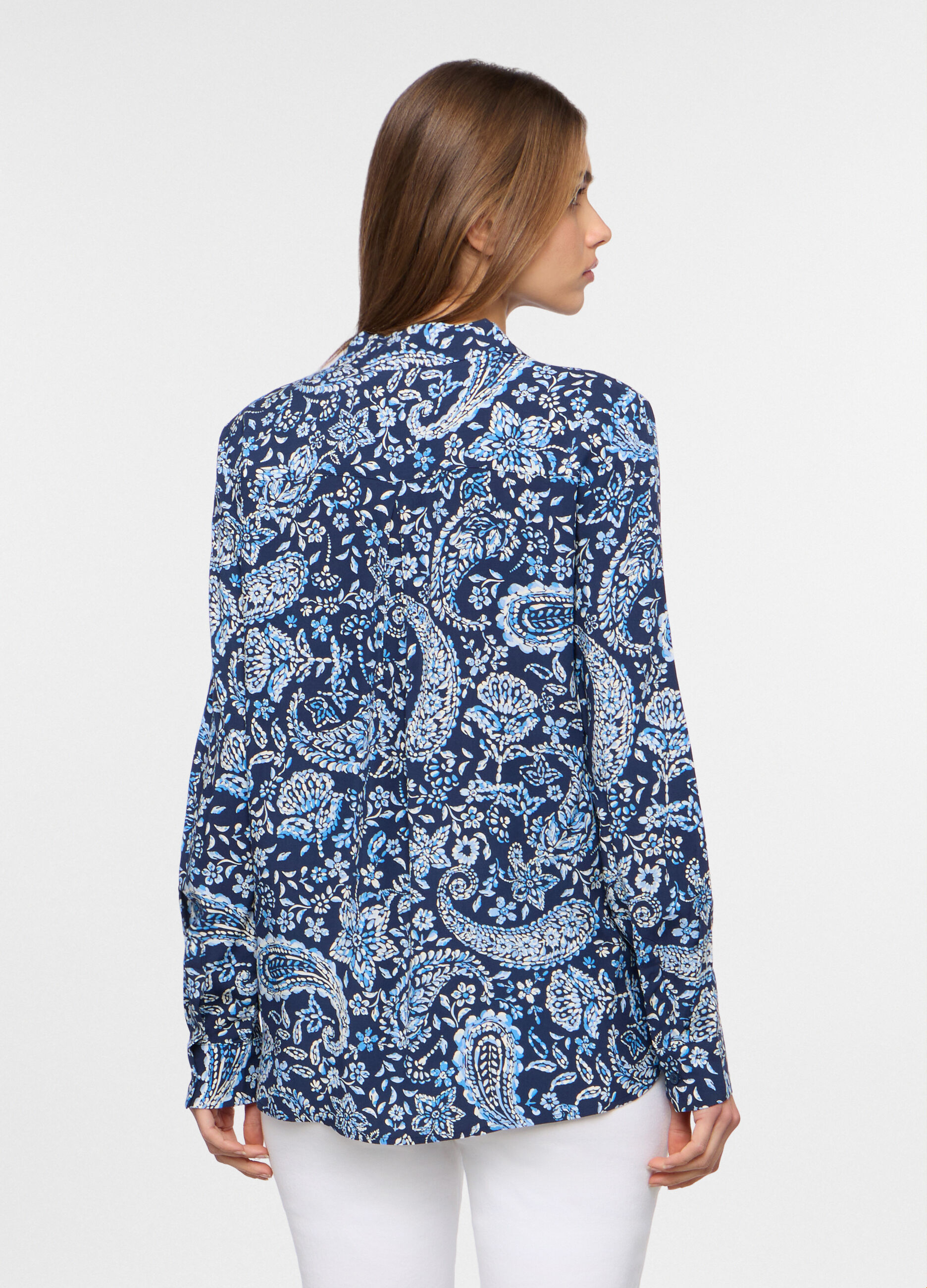 Camicia in pura viscosa con stampa donna_1