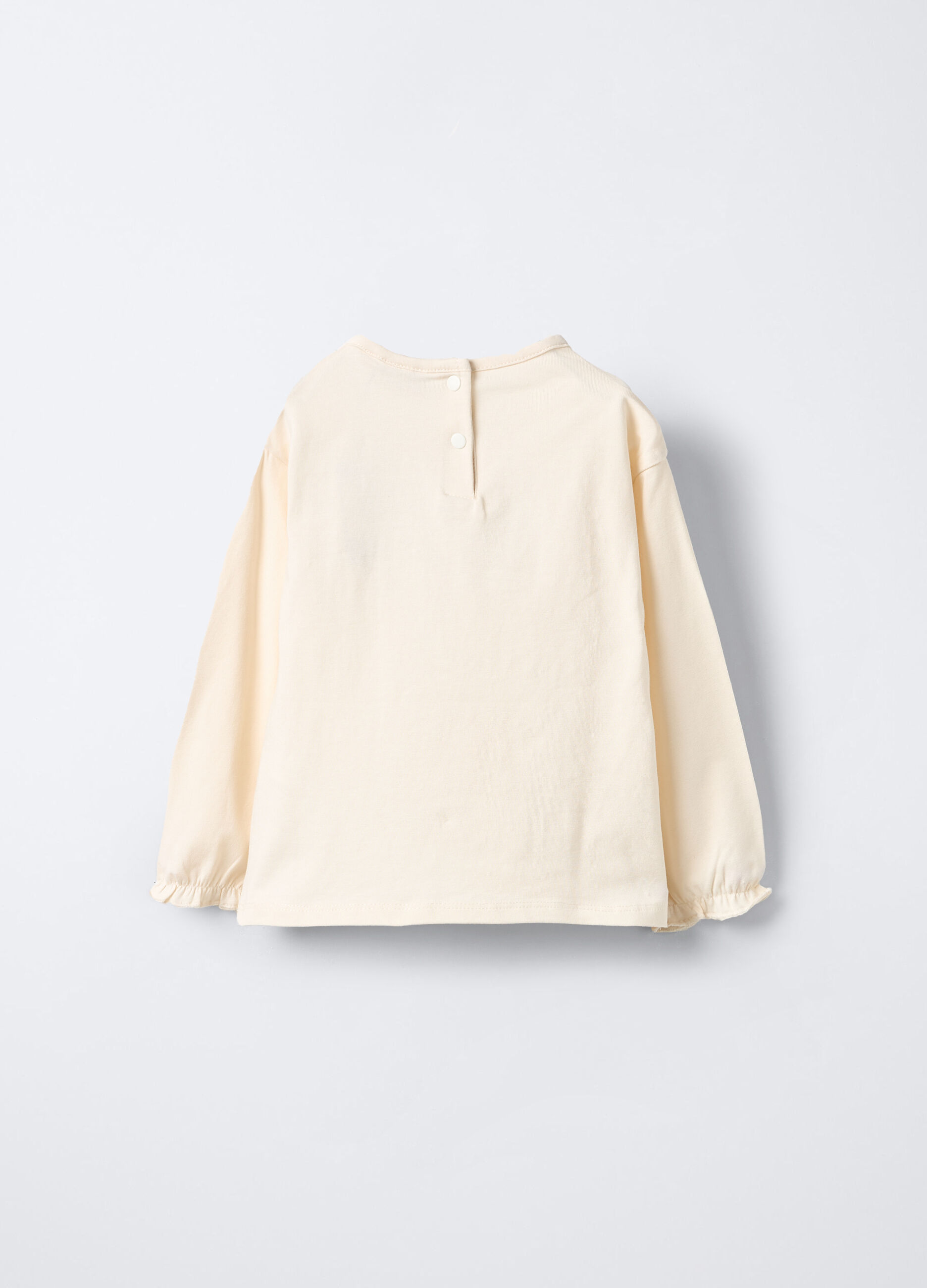T-shirt in jersey di cotone stretch bimba_1
