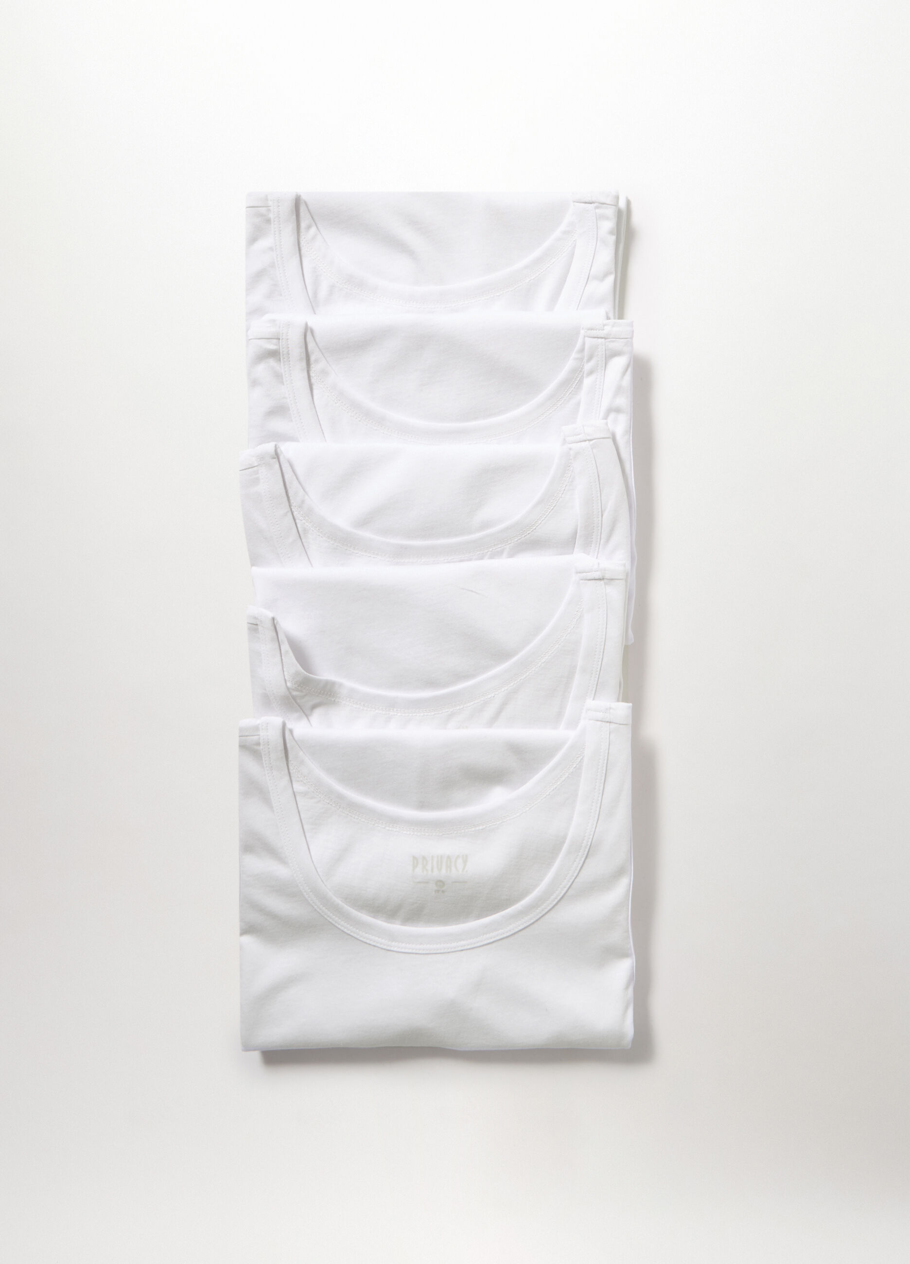 5 pack canotte in jersey di cotone uomo