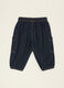Pantaloni denim blu in puro cotone regular fit da neonato_1