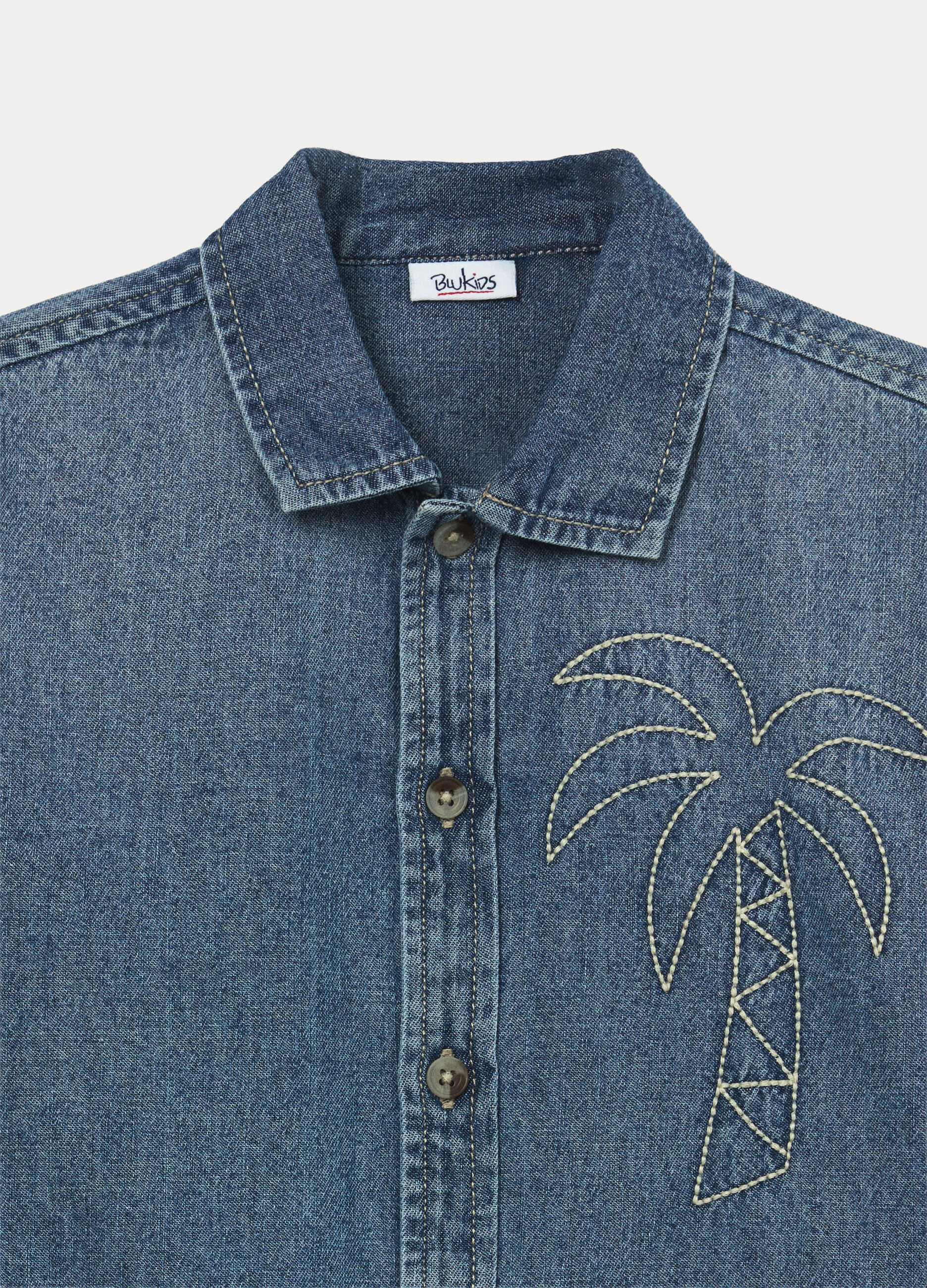 Camicia in denim di puro cotone bambino_2