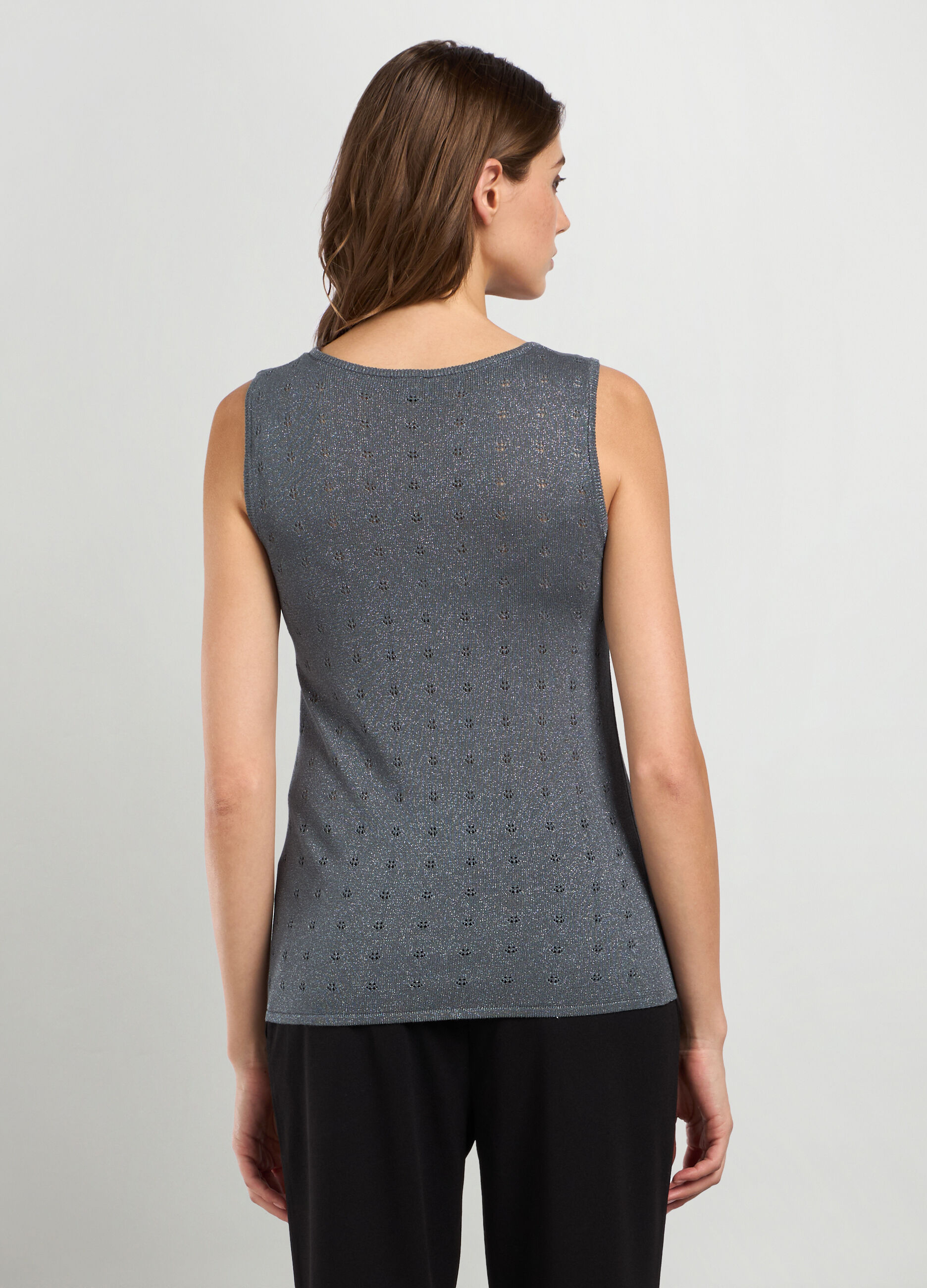 Canotta tricot misto viscosa con filo lurex donna_1
