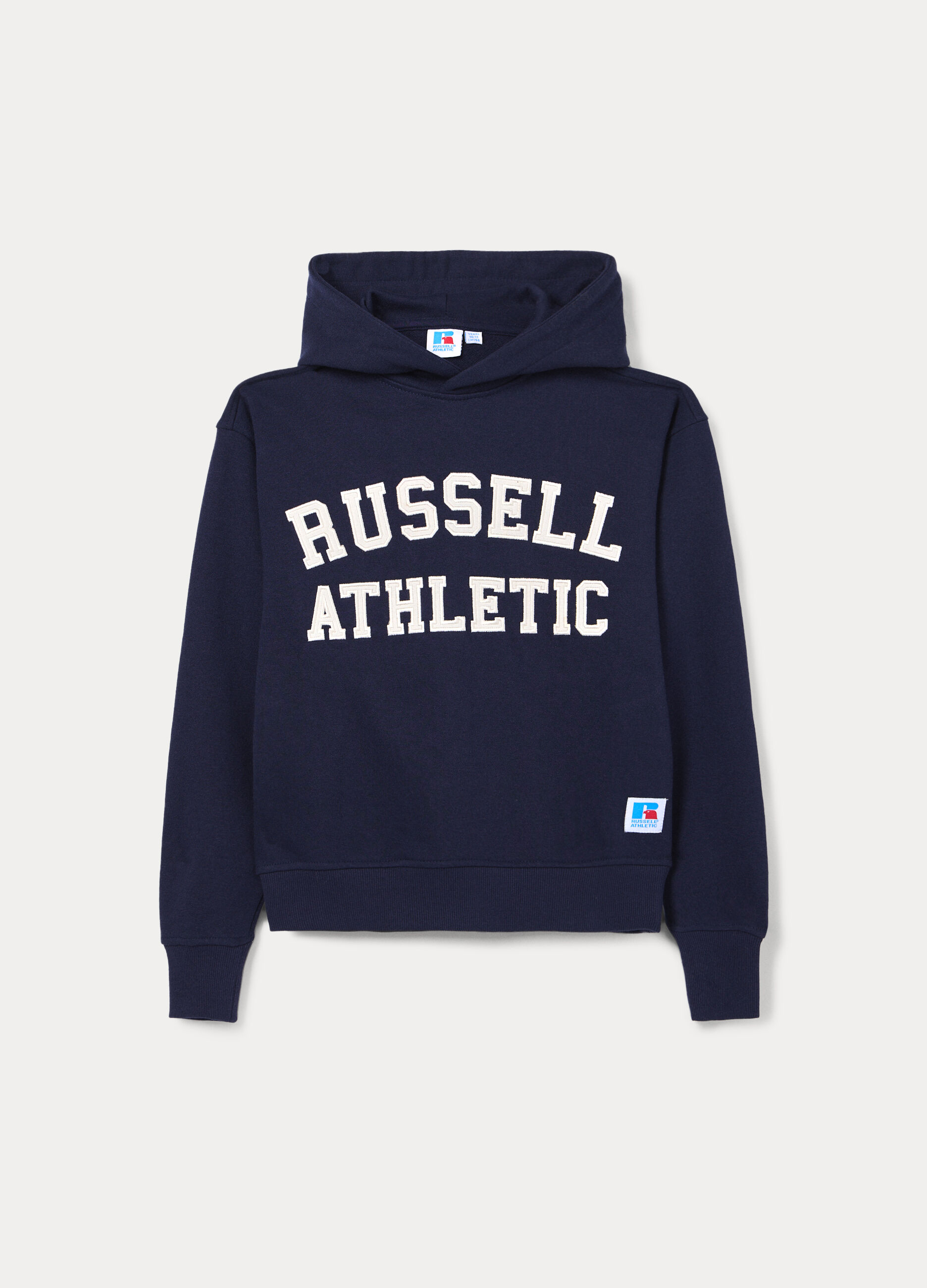 Felpa con cappuccio in french terry misto cotone ragazzo_0