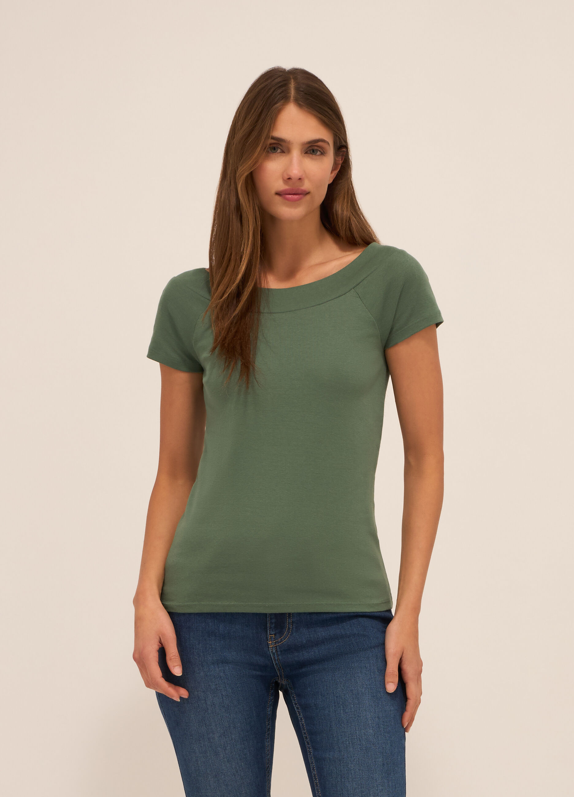 T-shirt in puro cotone donna_0