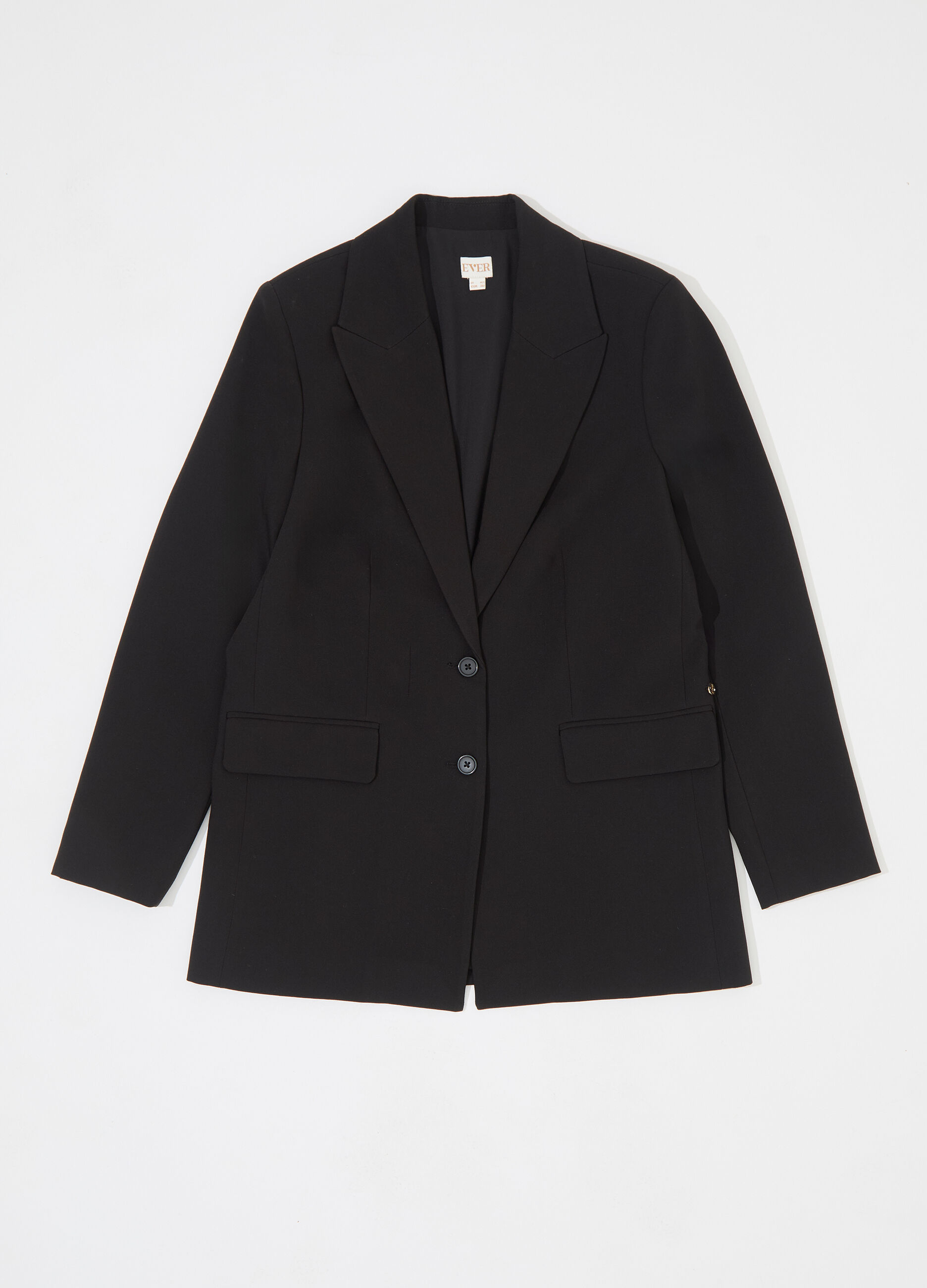 Blazer monopetto in misto viscosa donna_4