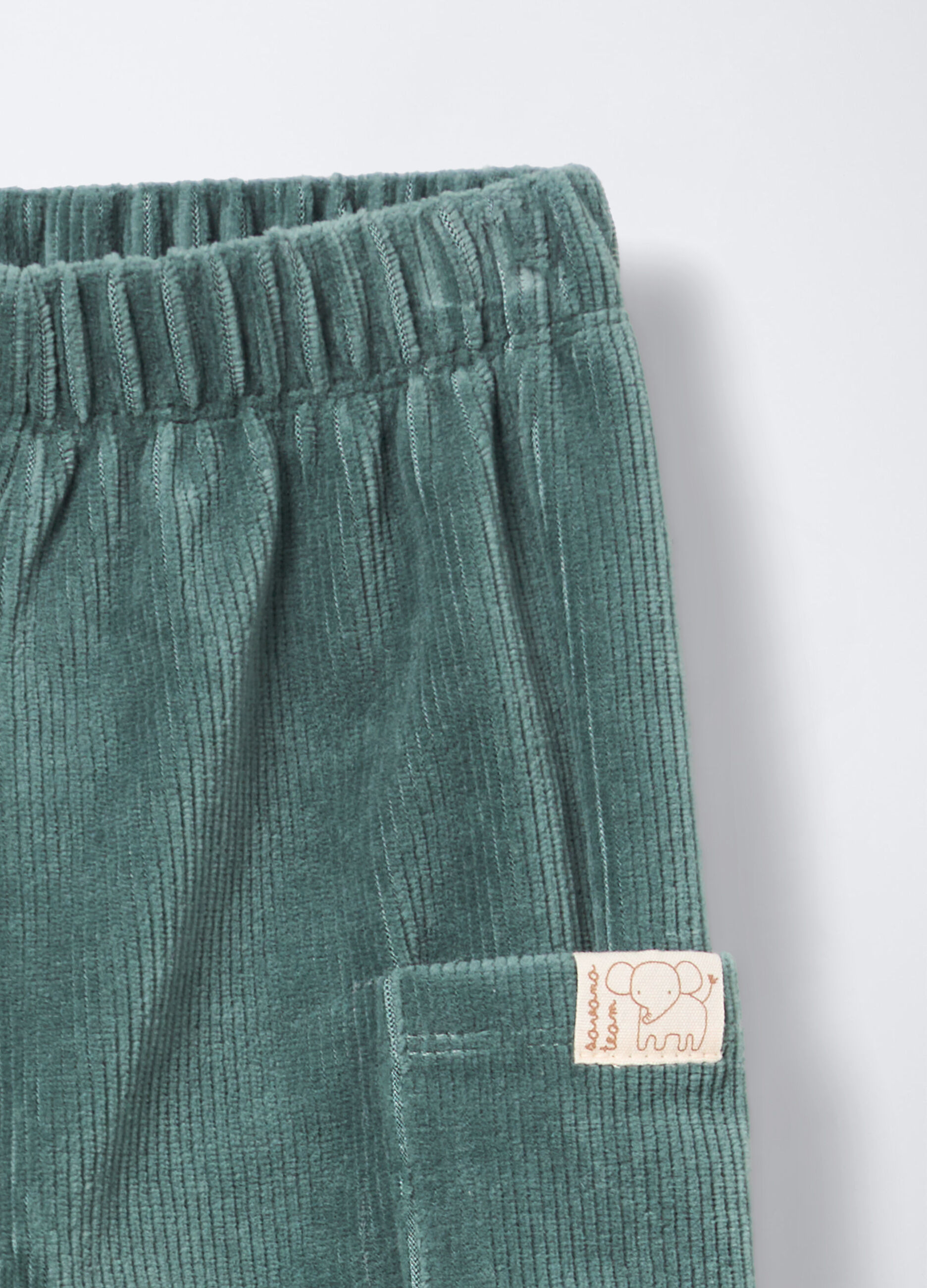 Pantaloni velour in costina neonato
