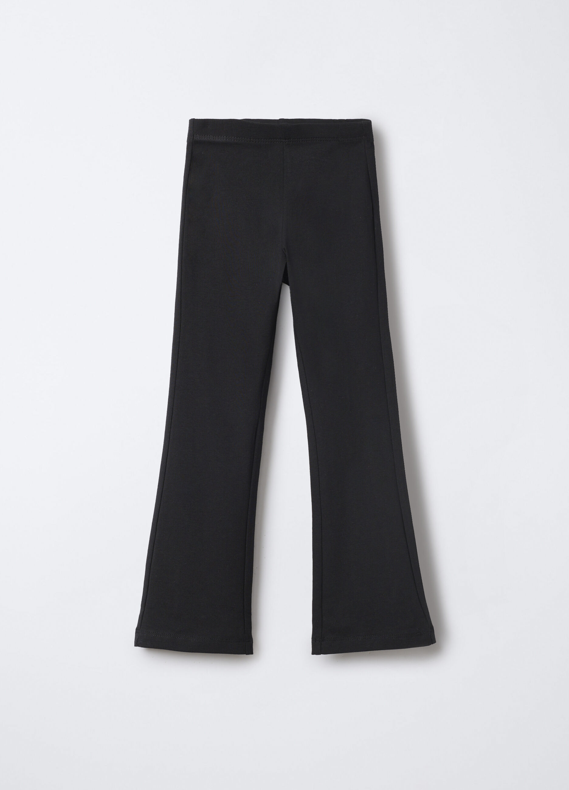 Leggings in jersey di cotone stretch Flare Fit bambina_0