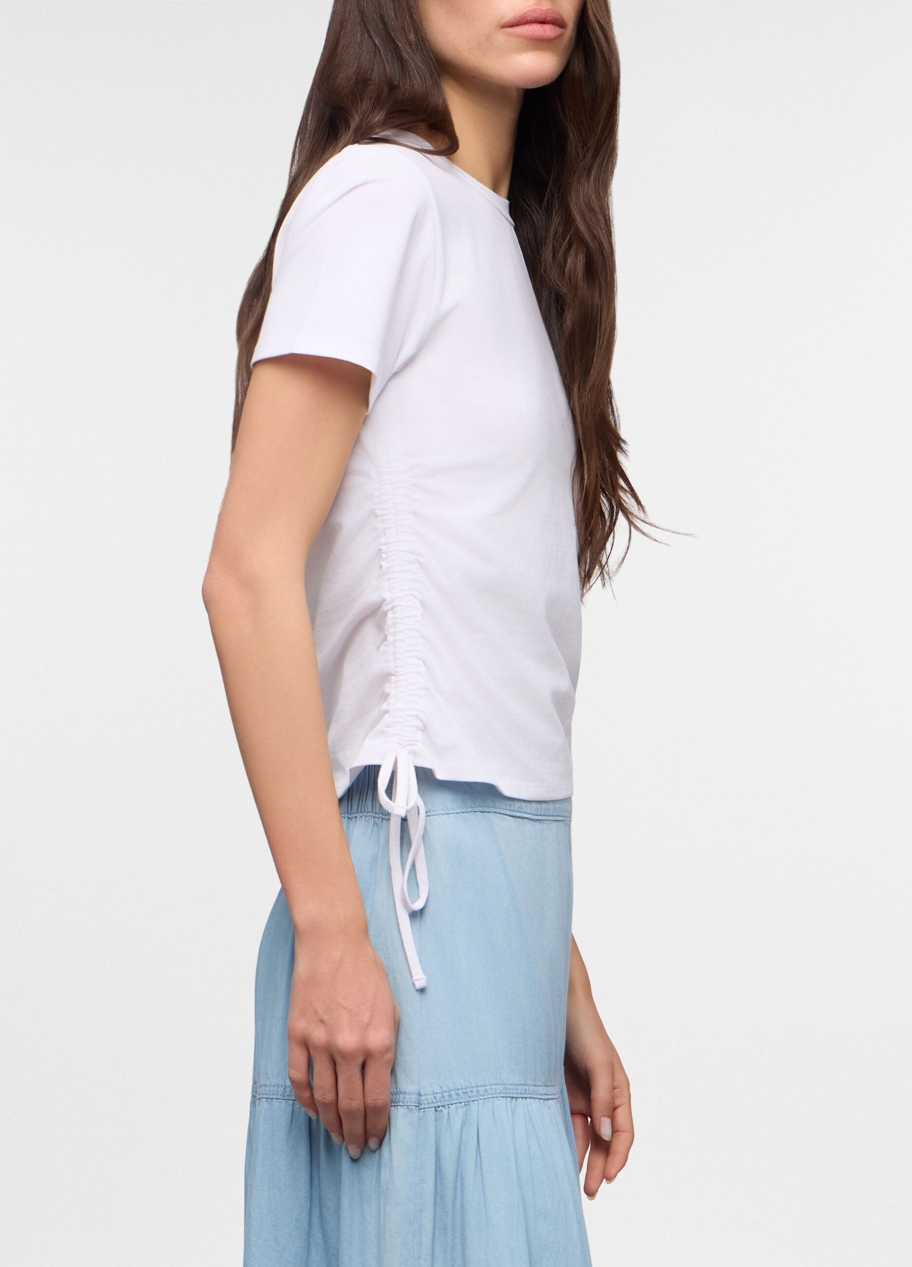 T-shirt girocollo stretch donna