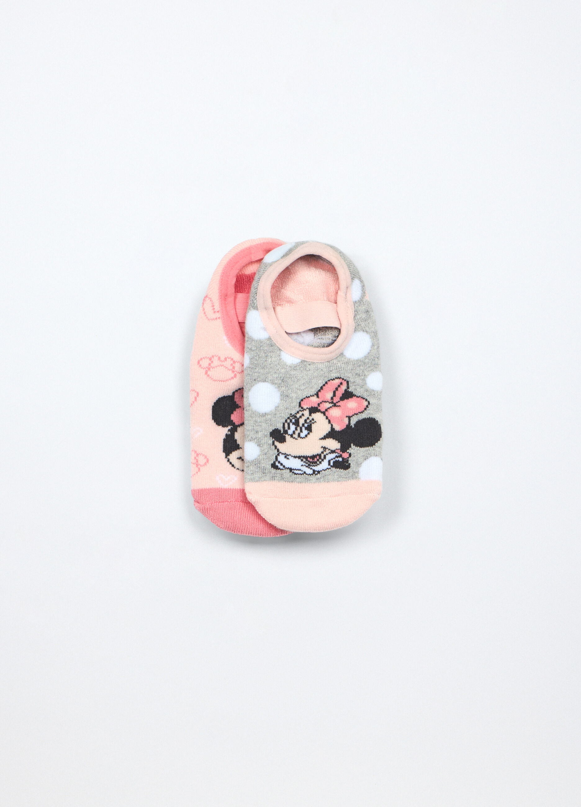 Pack 2 scarpine anti scivolo in spugna misto cotone bambina_0