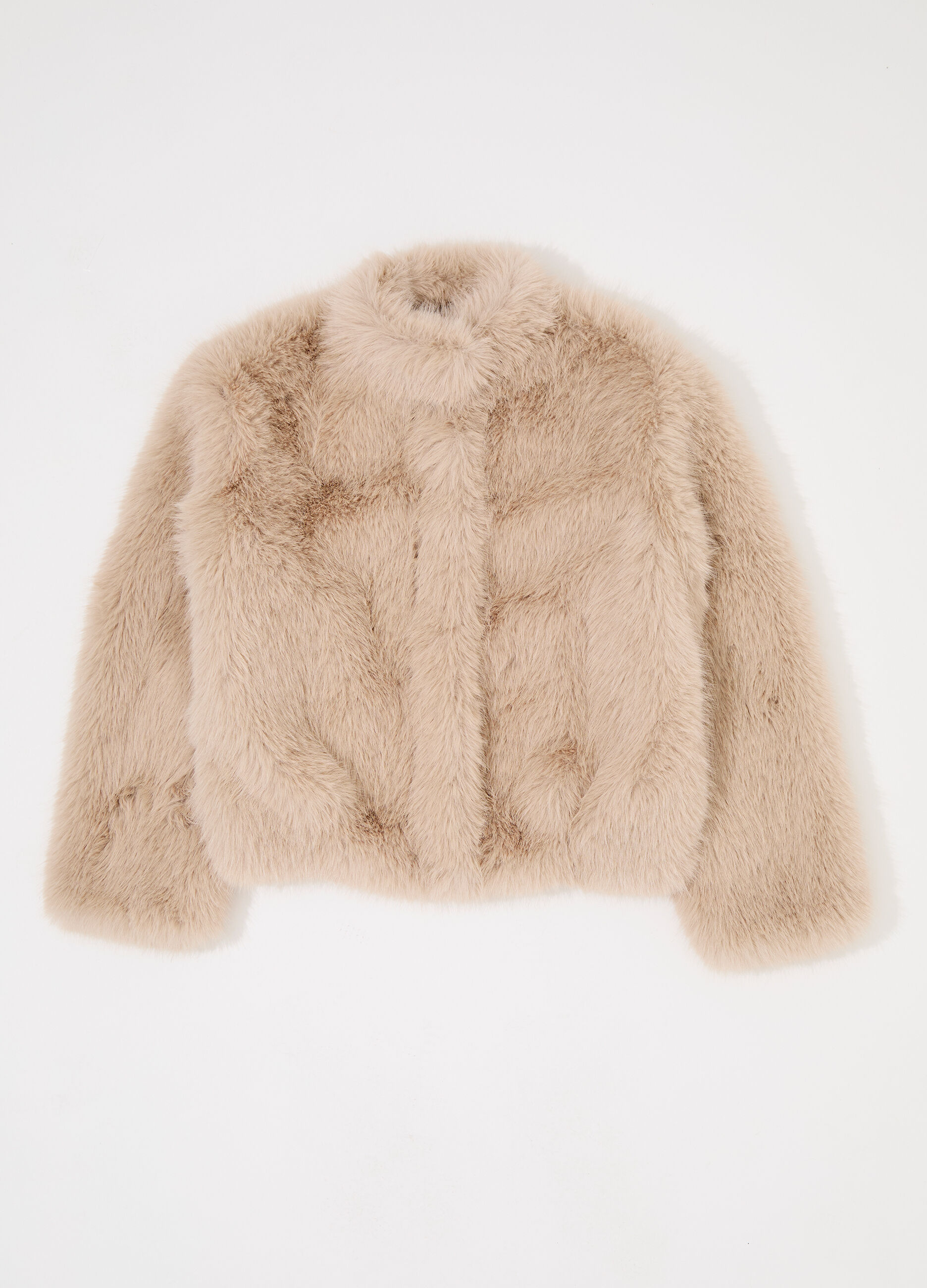 Pelliccia corta in fake fur donna_4