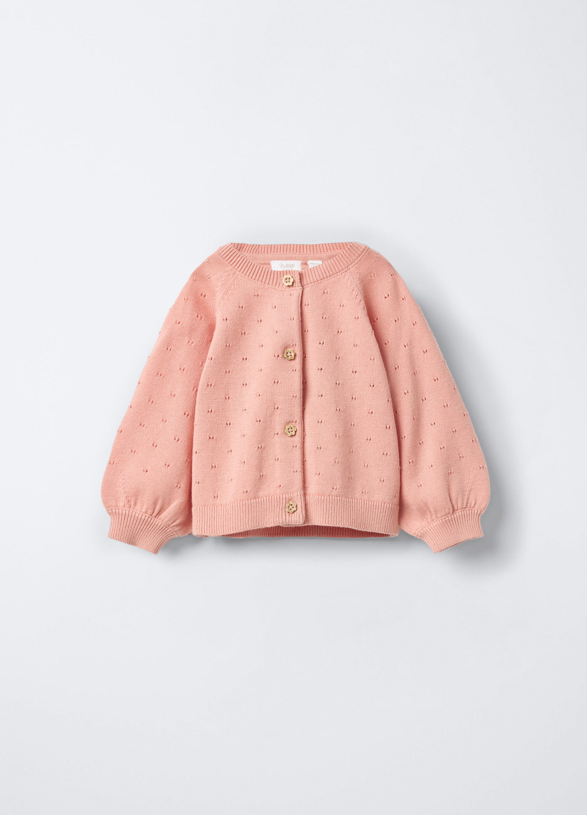 Cardigan tricot in puro cotone neonata_0