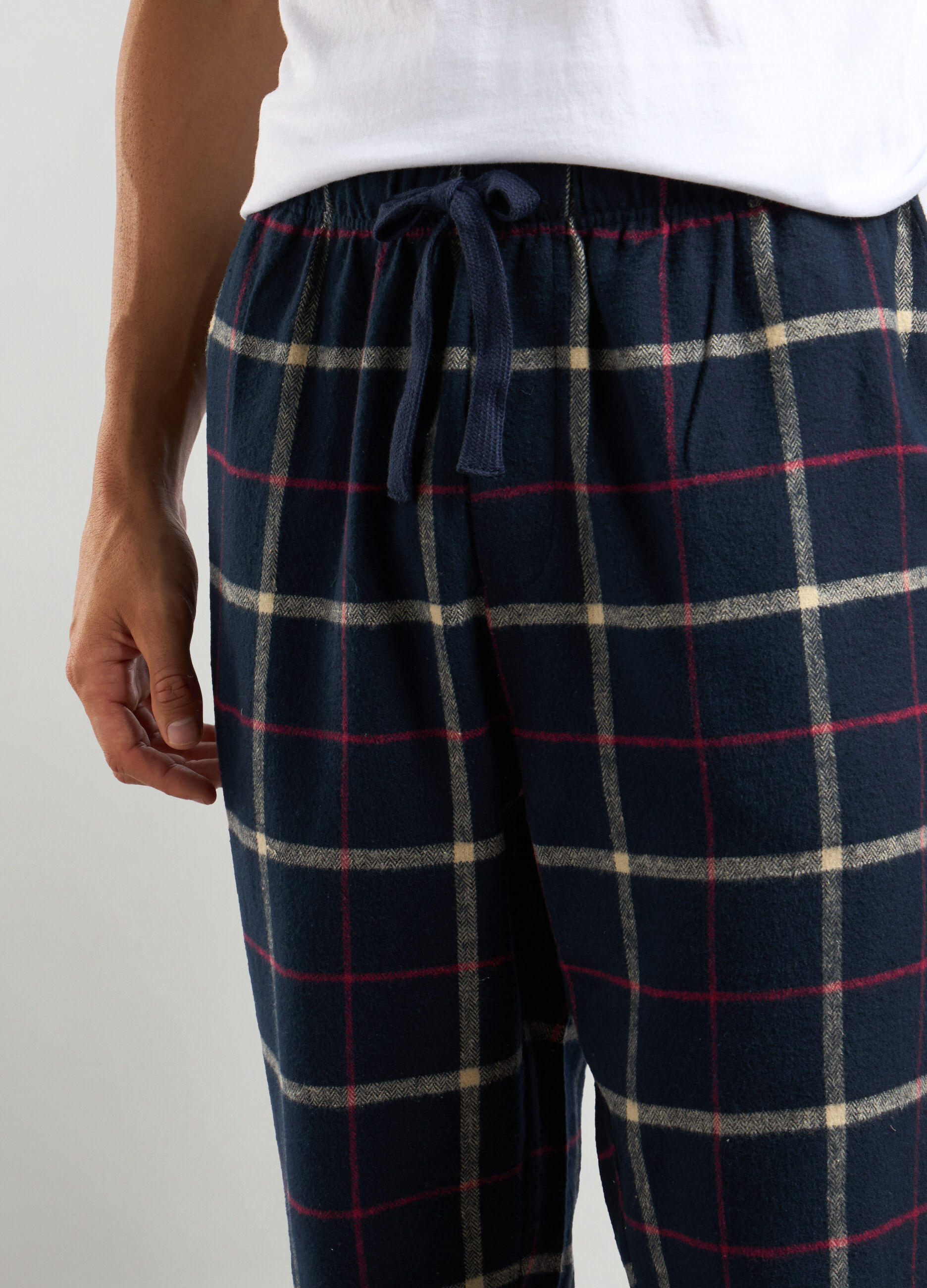 Pantaloni pigiama lunghi in flanella uomo_2