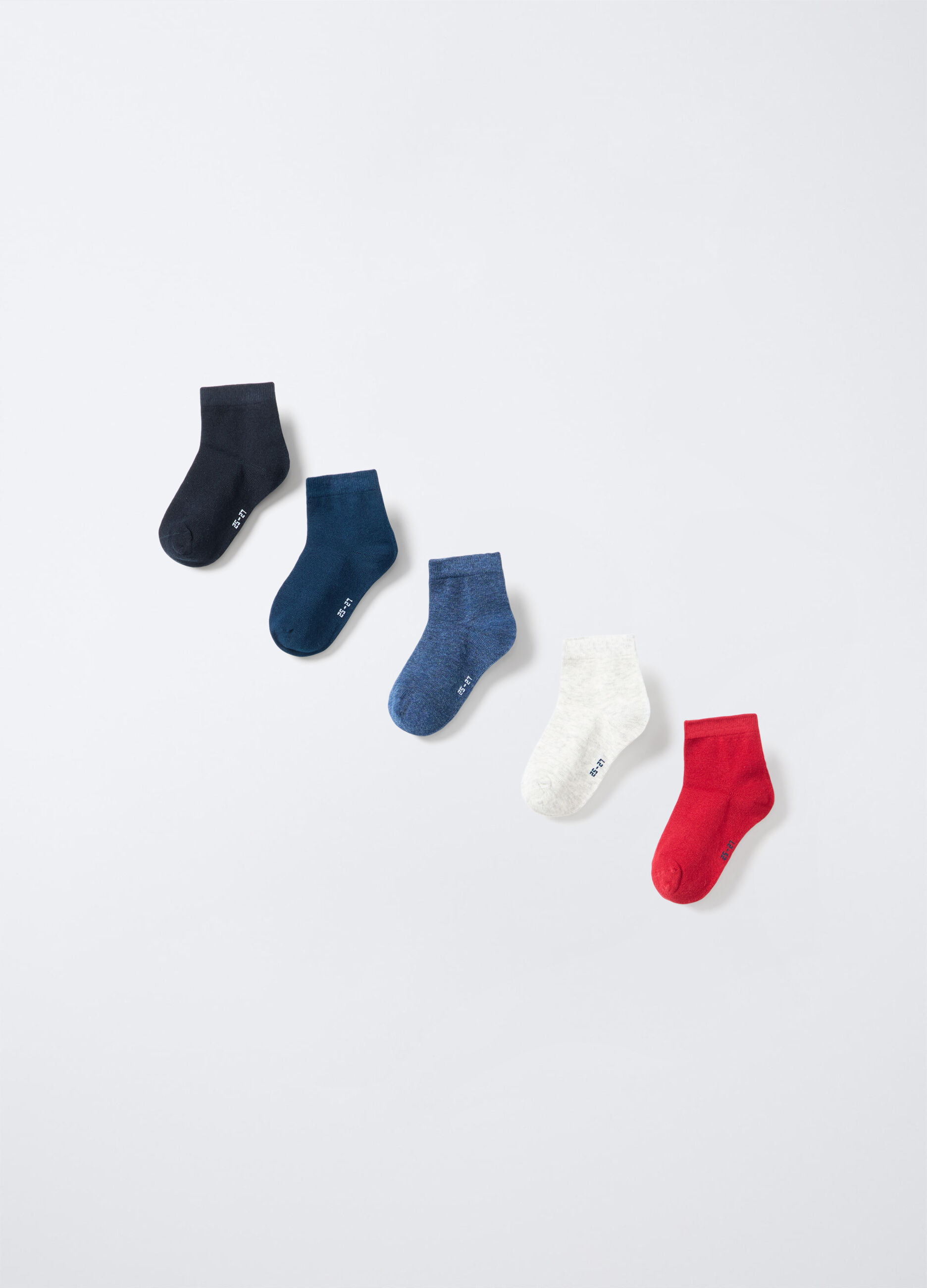Pack 5 calze corte misto cotone stretch bambino _1