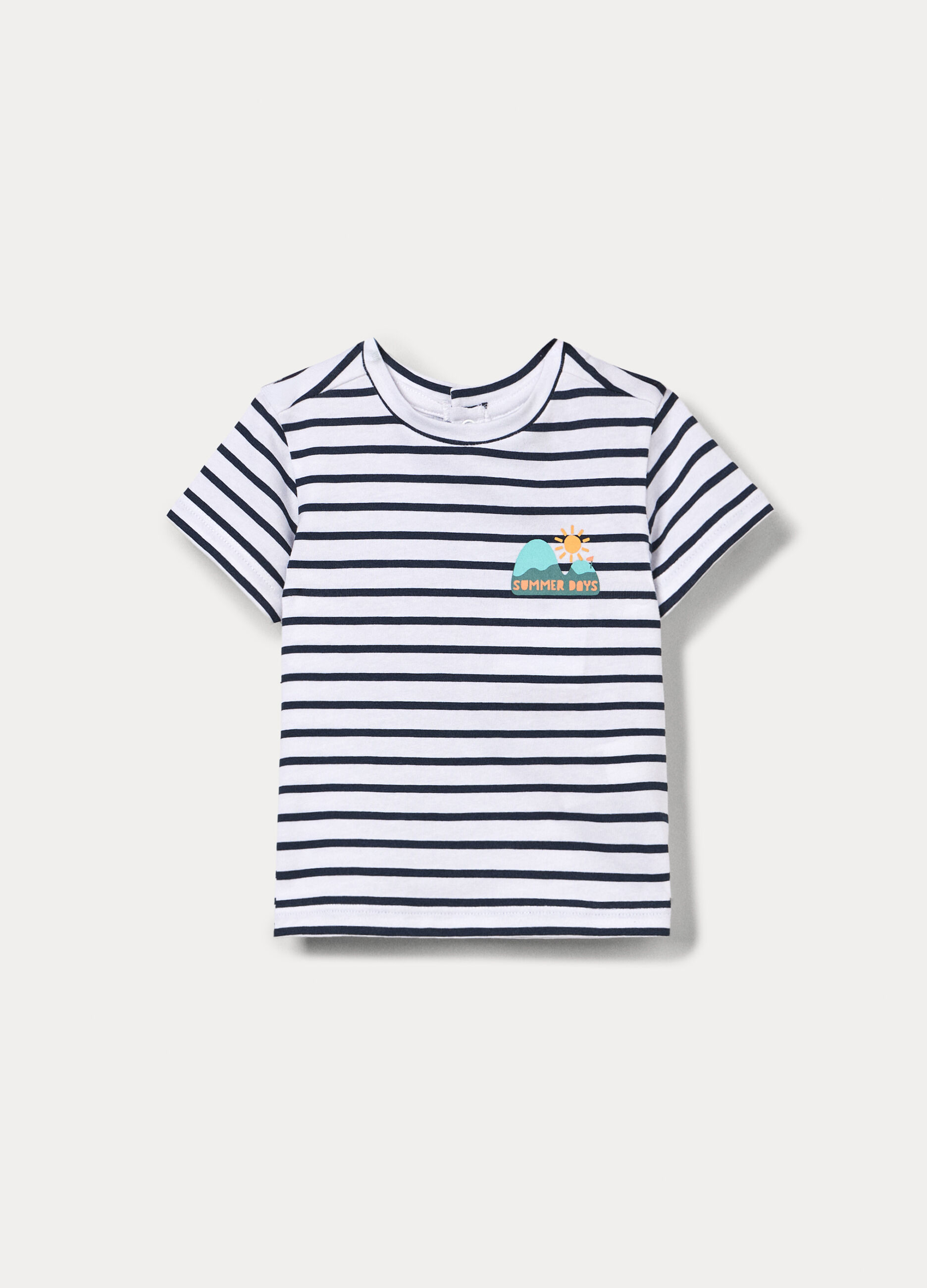 T-shirt in jersey di cotone stretch neonato