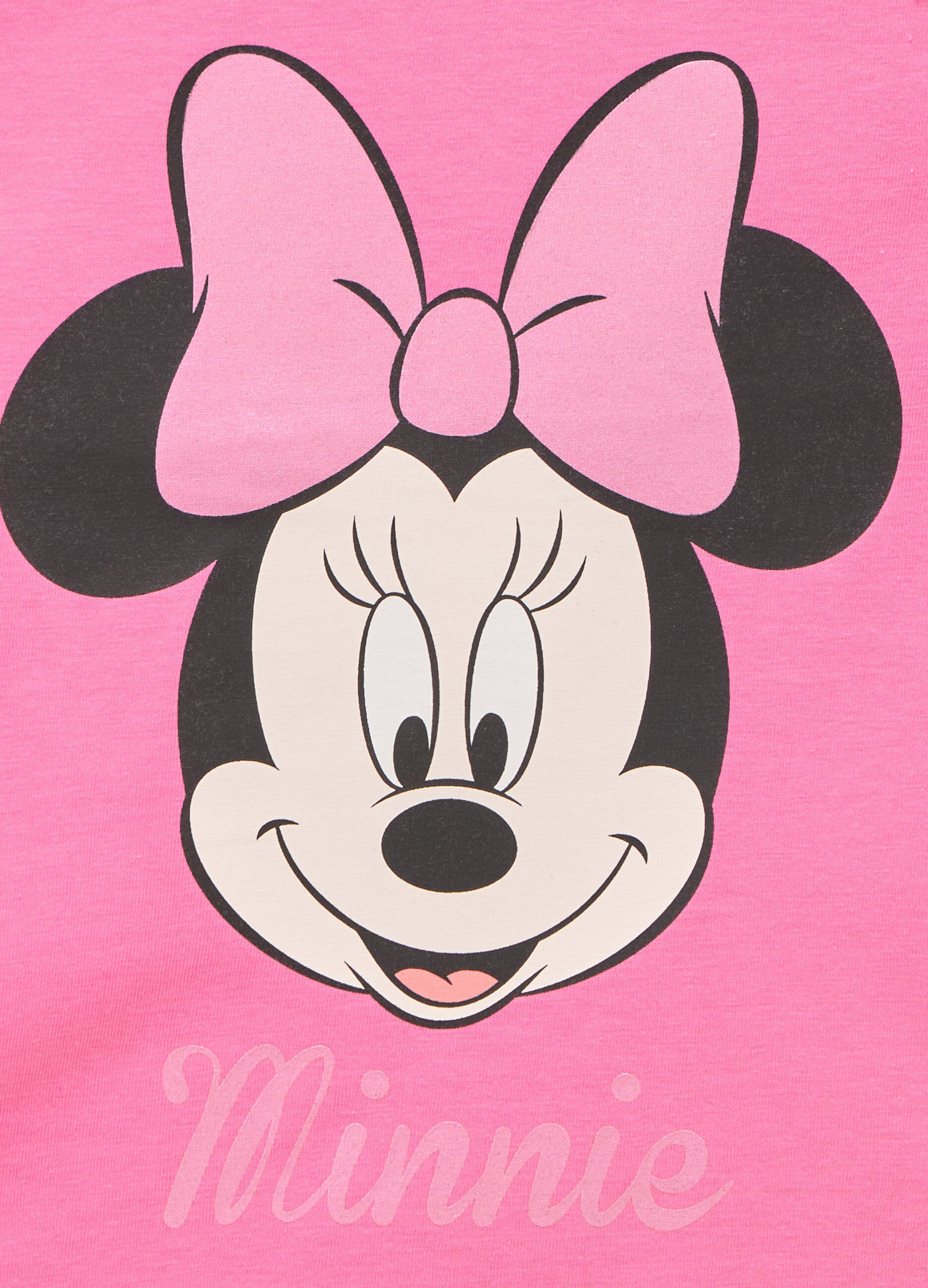 T-shirt Minnie in puro cotone con rouches bambina_1