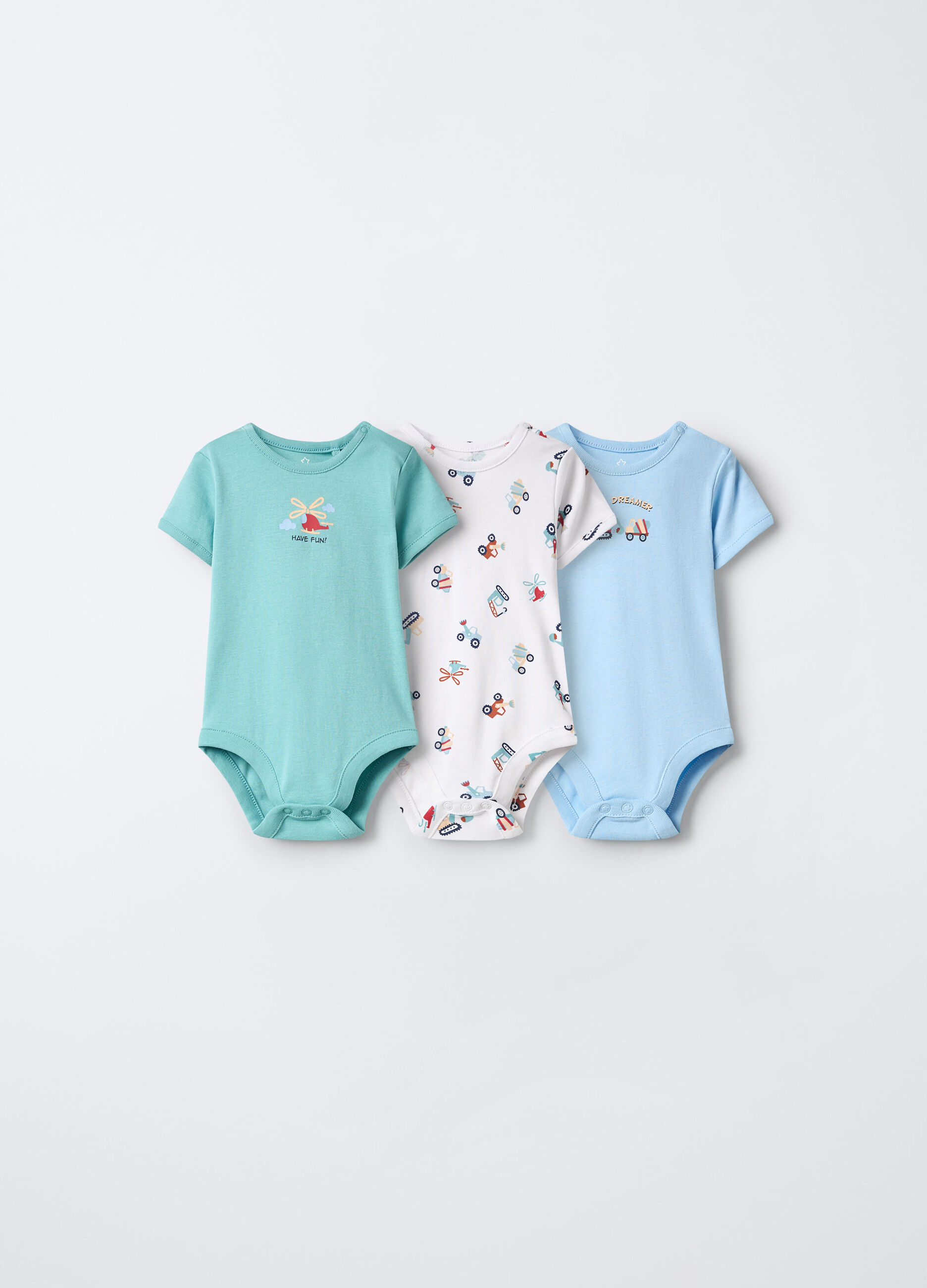 Pack 3 body in interlock di puro cotone neonato_0