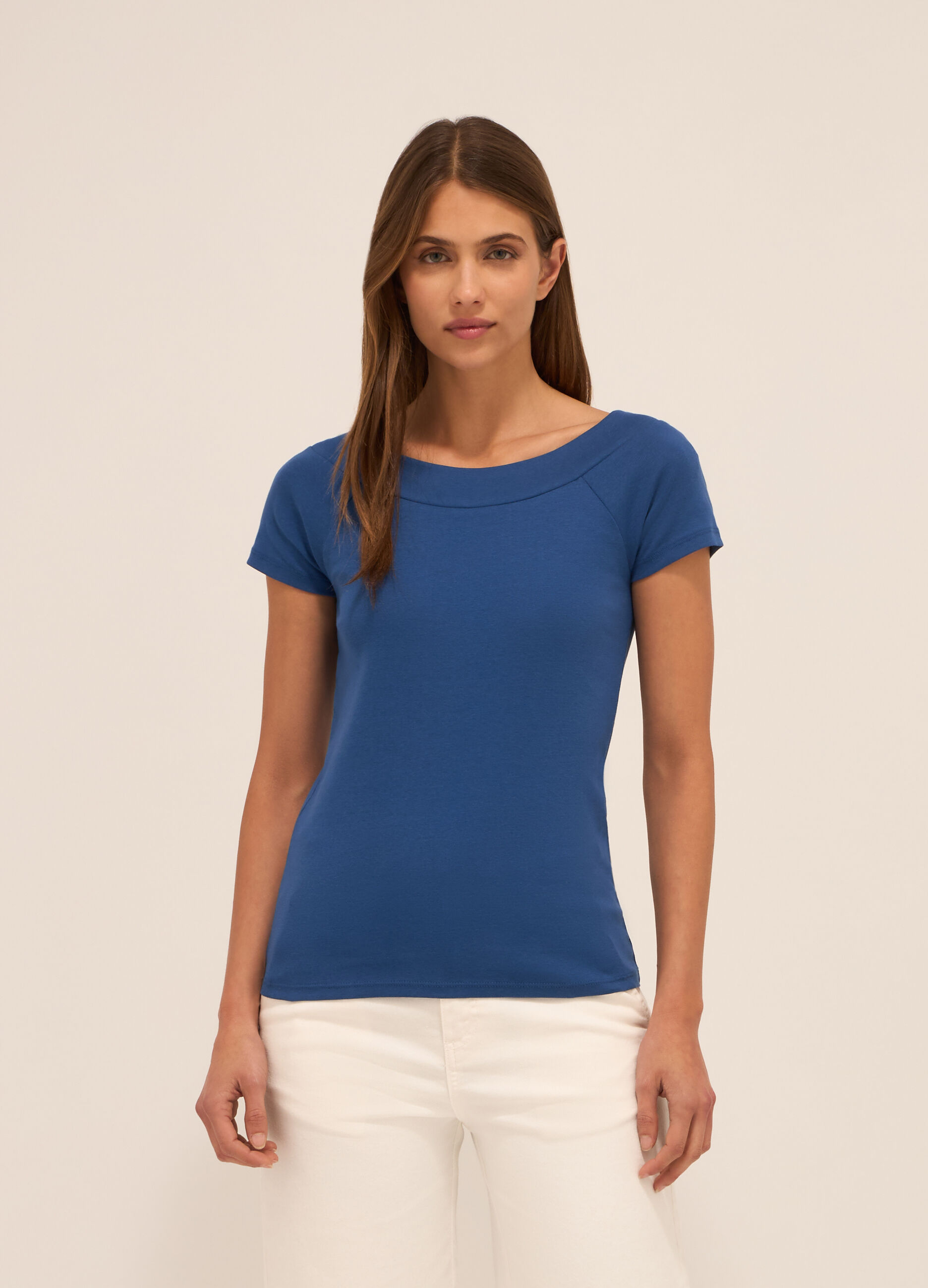T-shirt in puro cotone donna_0