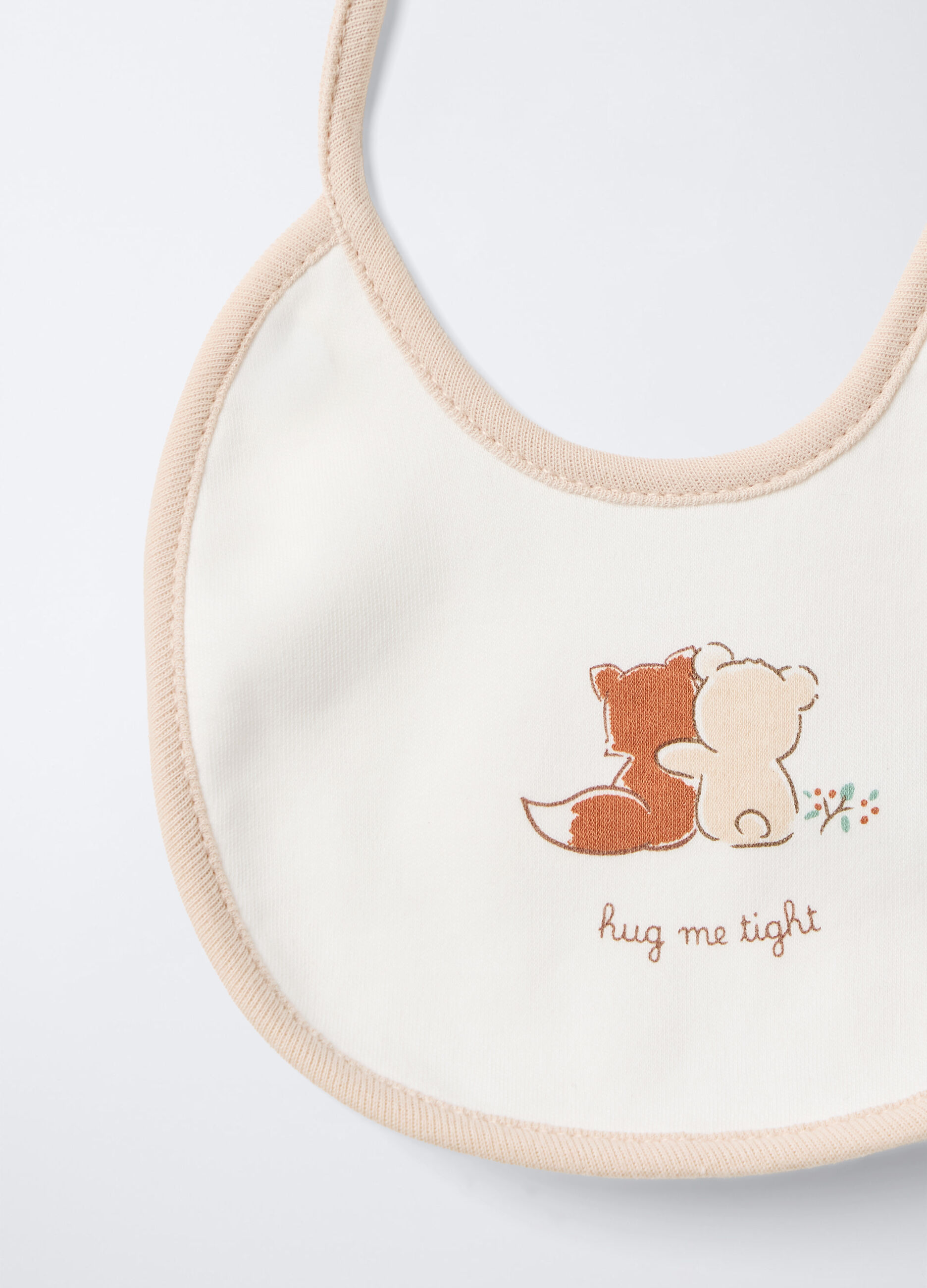 Pack 2 bavaglini in interlock di puro cotone neonata_2