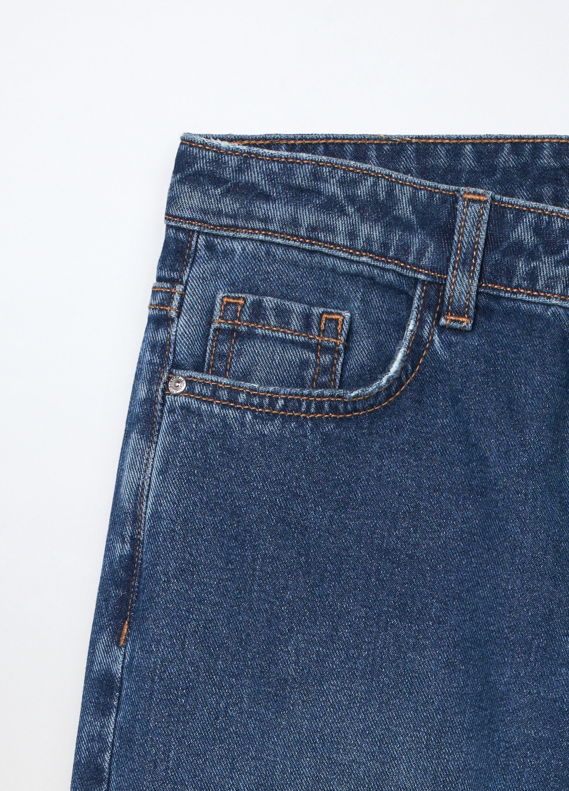 Pantaloni in denim di puro cotone ragazza_2