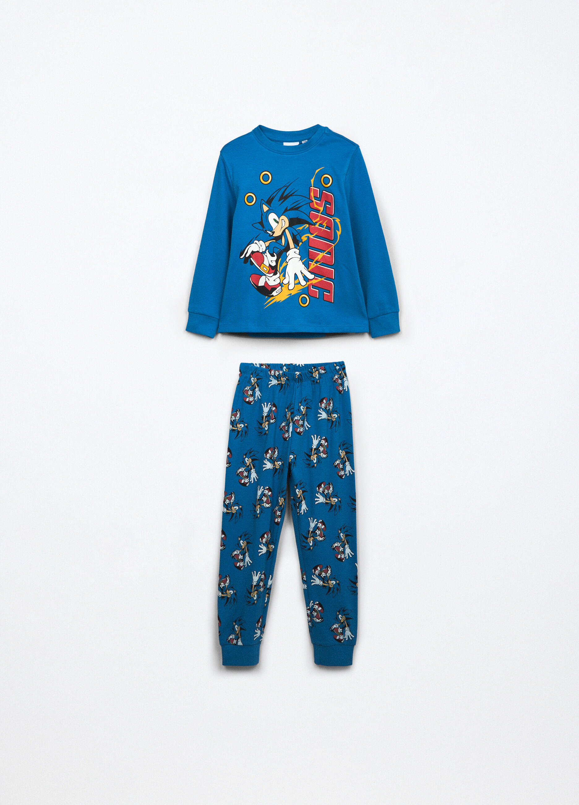 Set pigiama lungo in interlock di puro cotone bambino_0