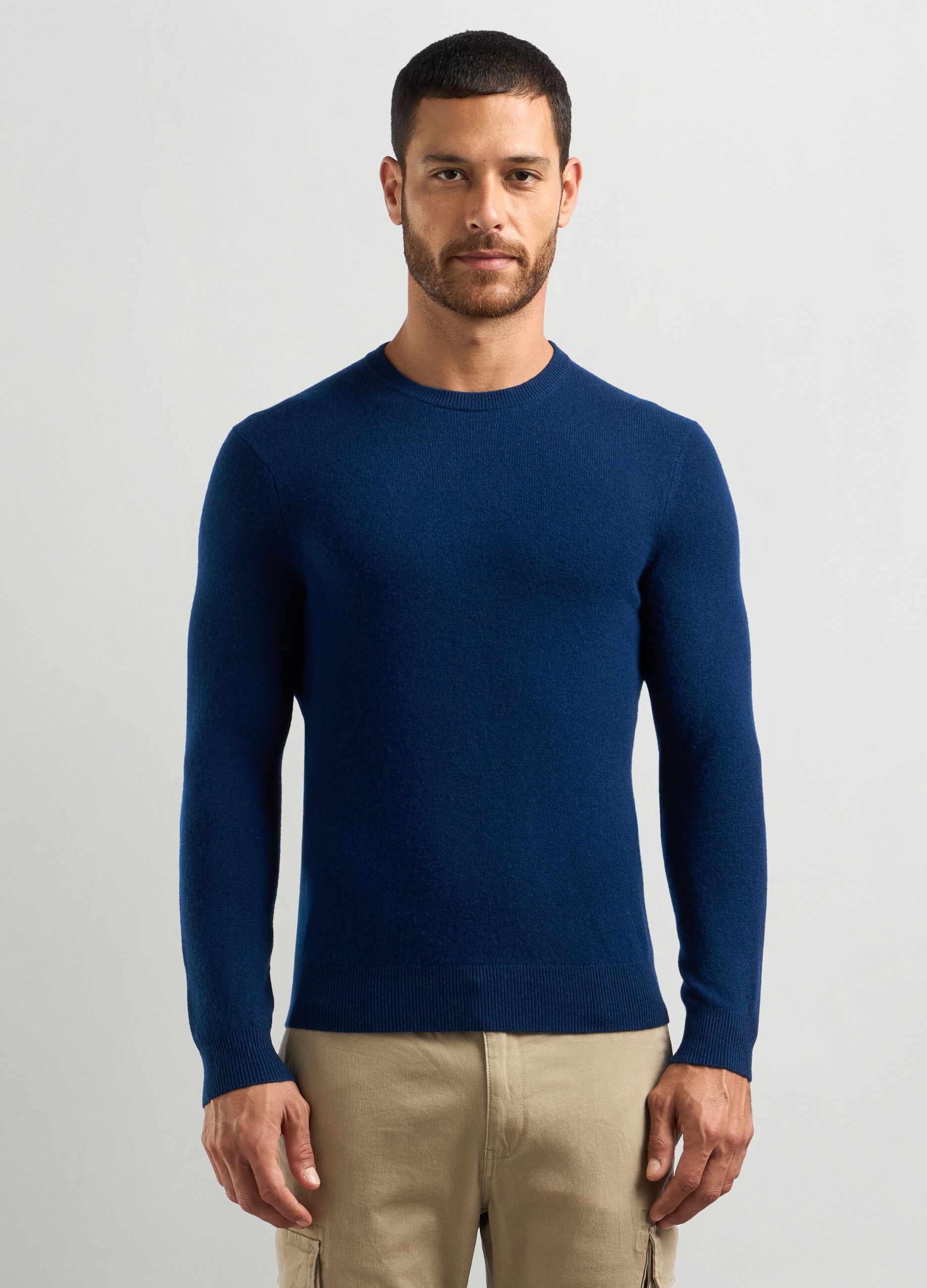Pullover girocollo in puro cashmere uomo_0