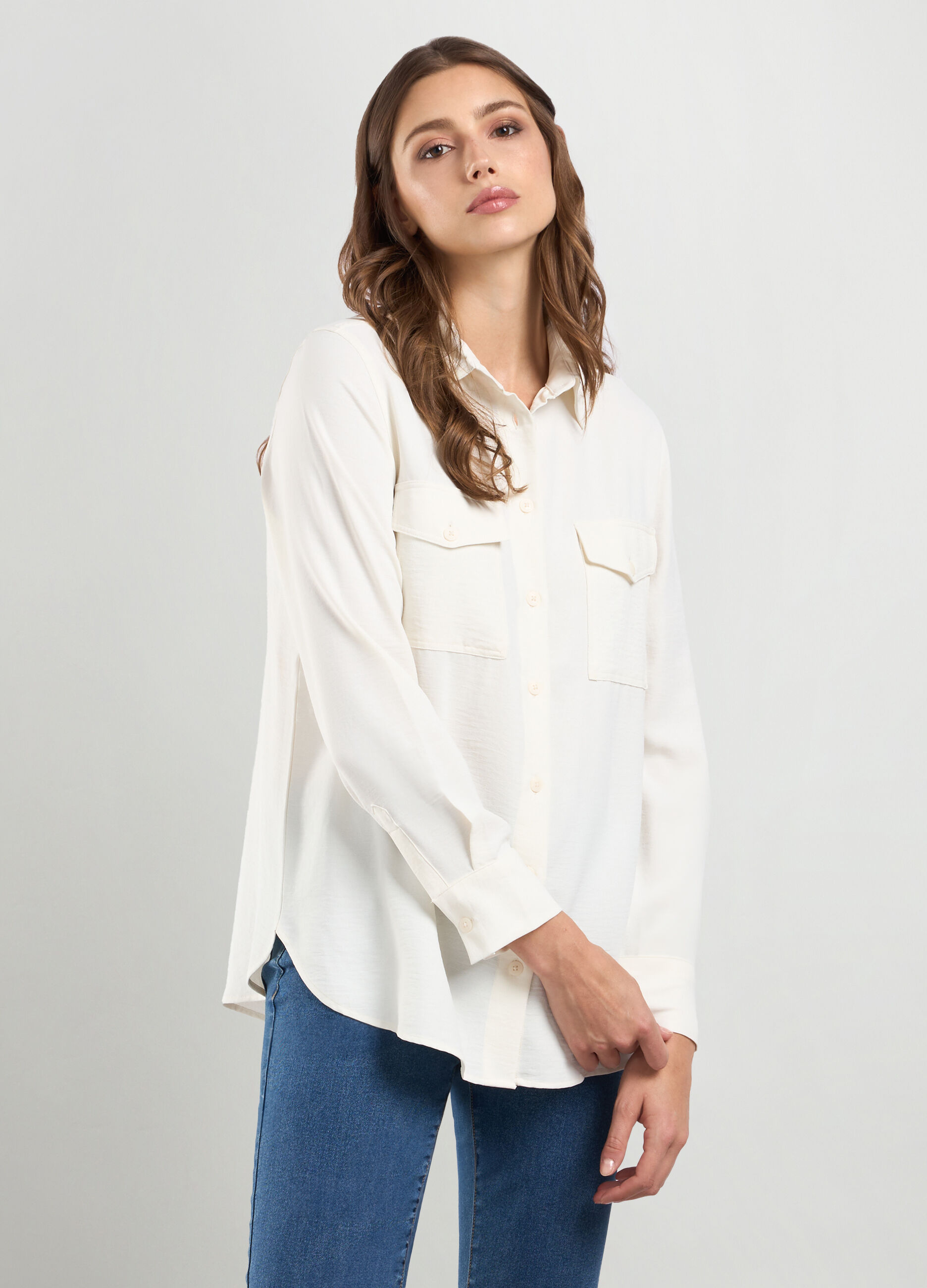 Camicia con tasche donna_0