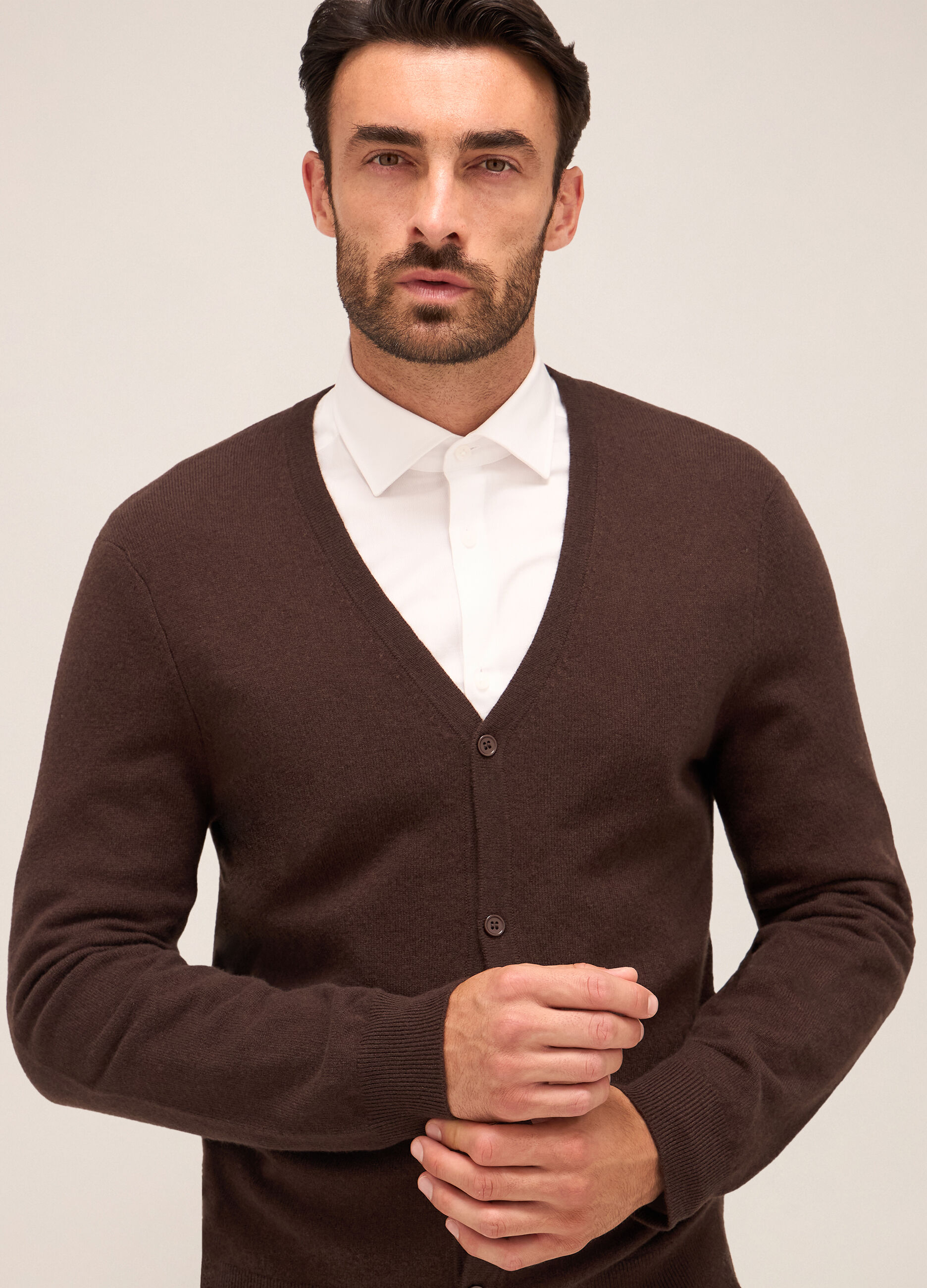 Cardigan in lambswool uomo_2