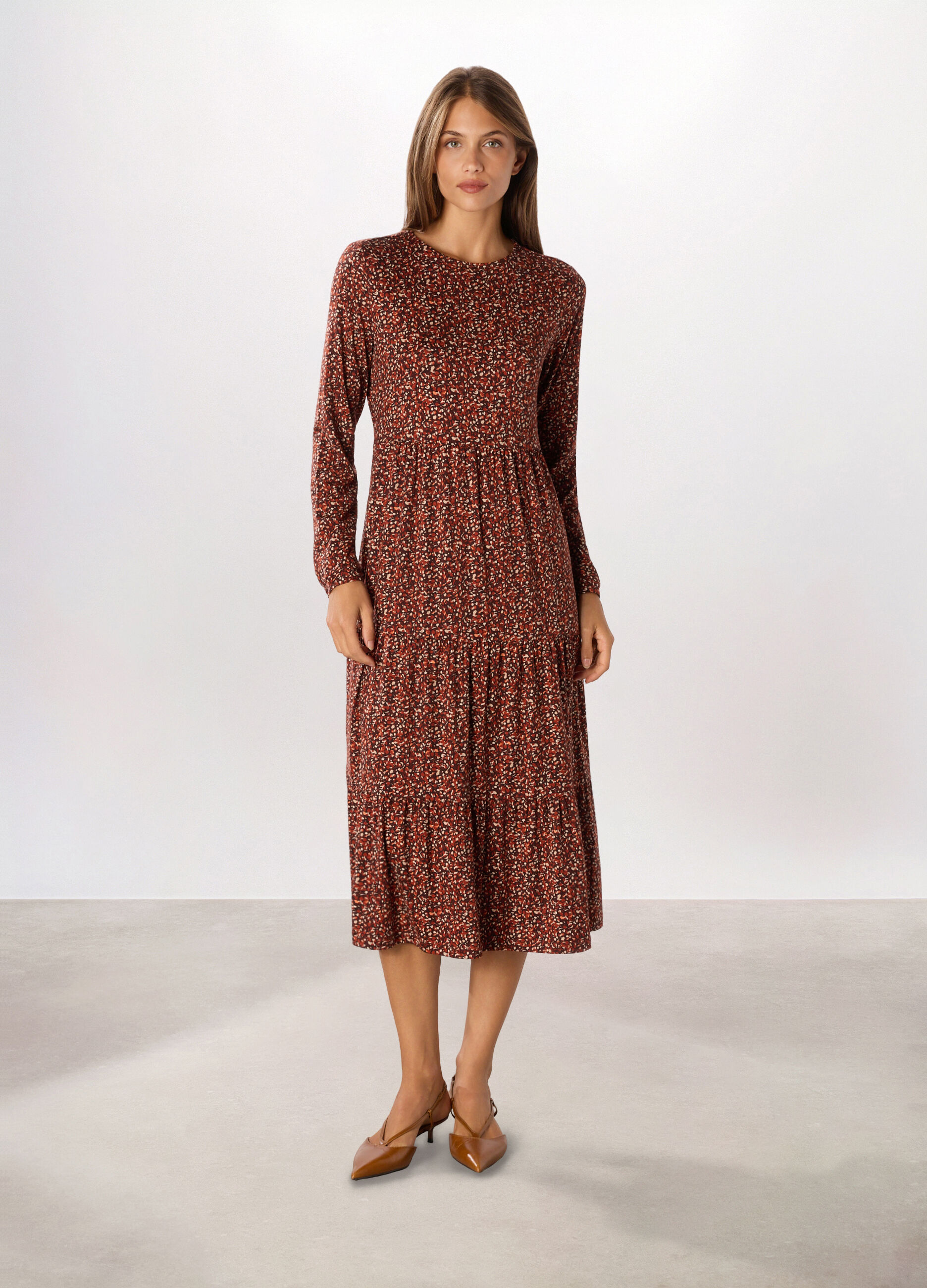 Abito in jersey con stampa donna_0