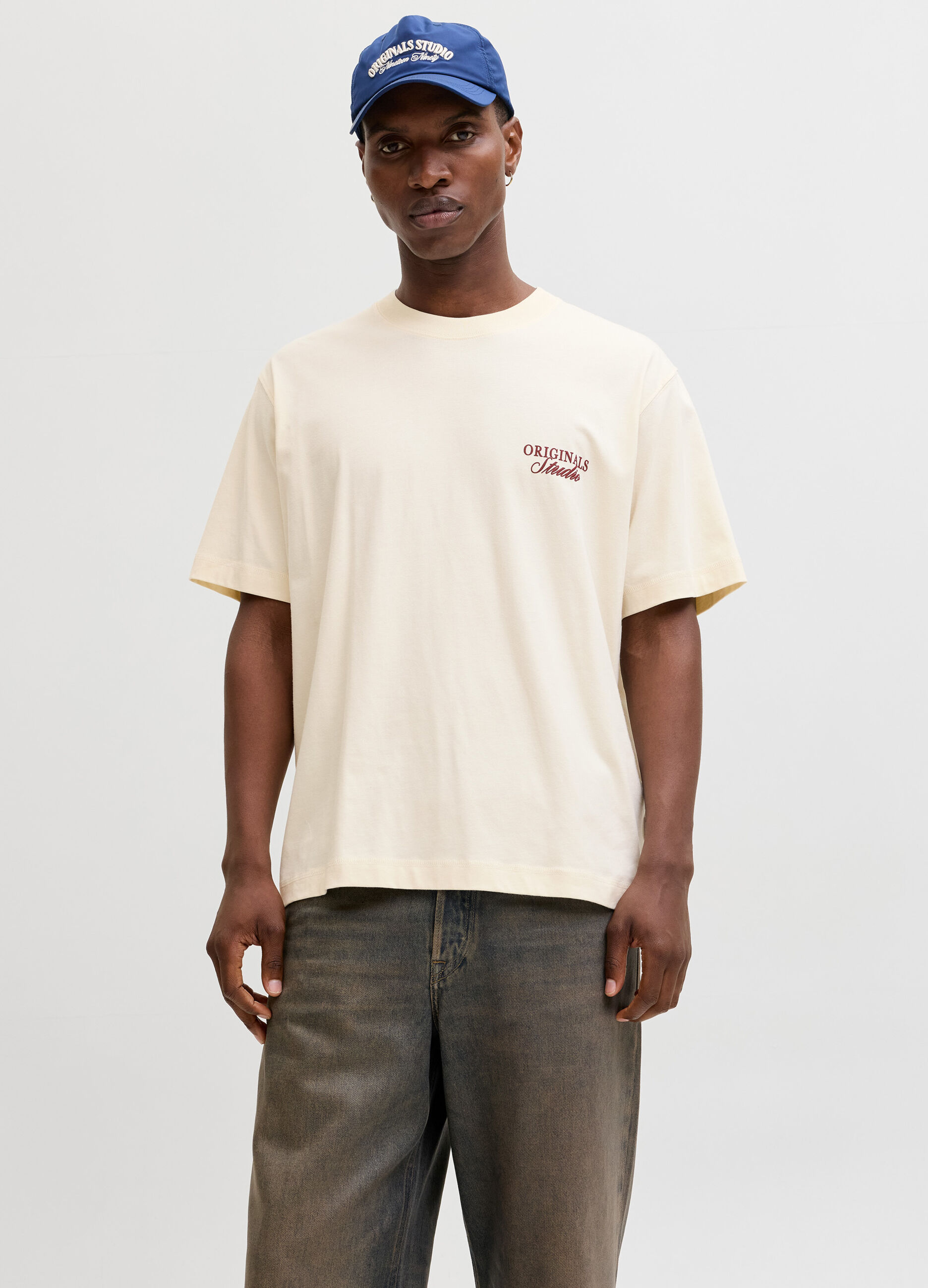 T-shirt loose fit con stampa uomo_2