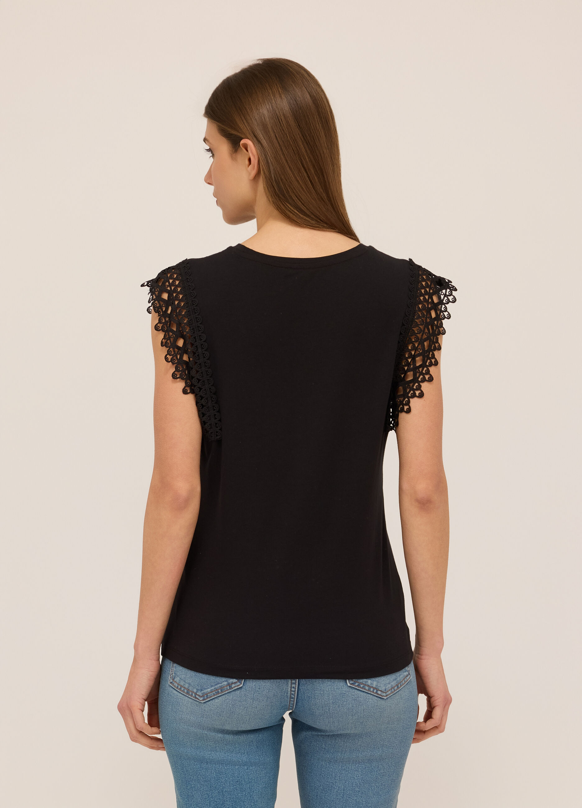 Canotta in jersey di cotone stretch donna_1