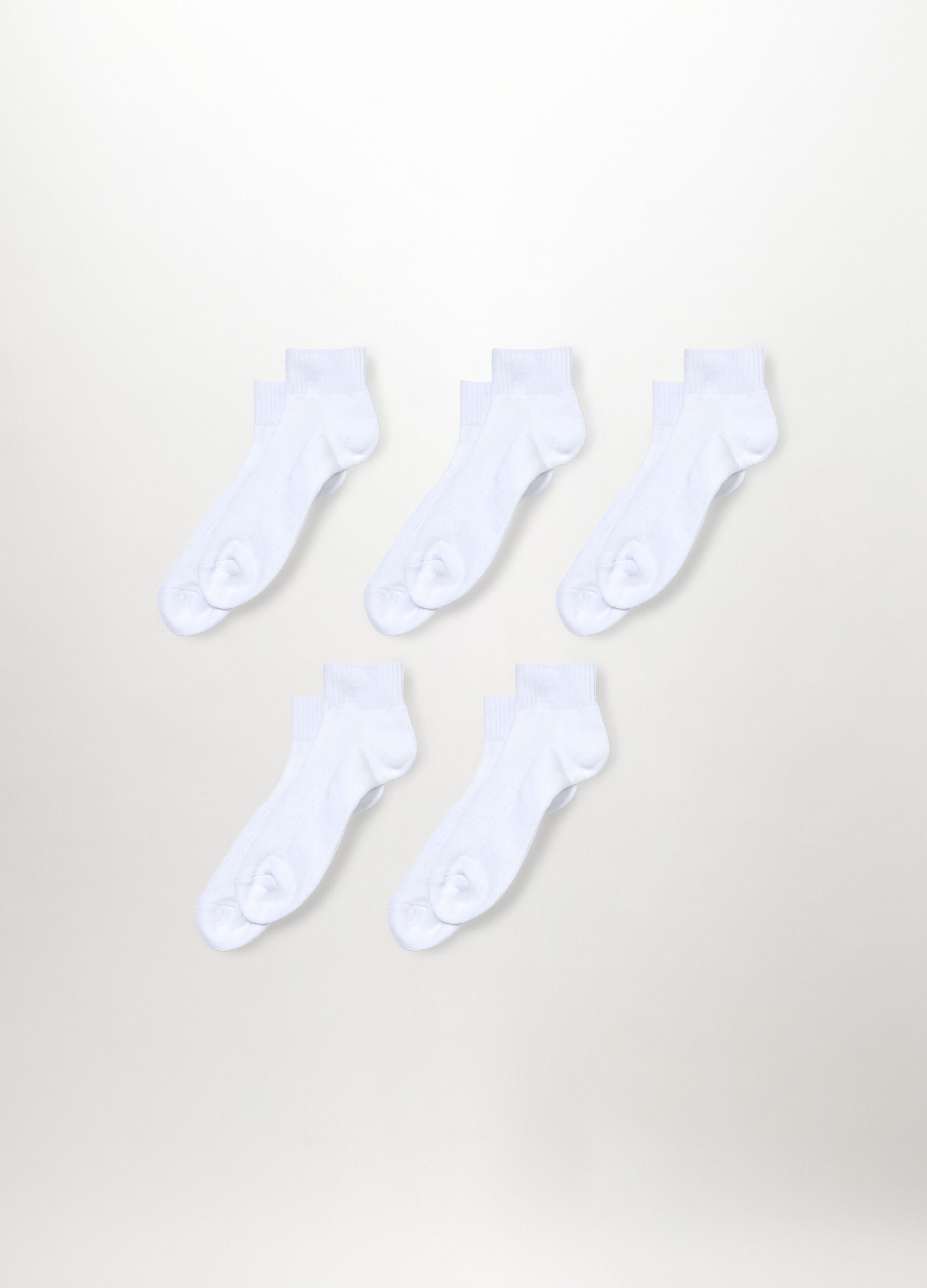 5 pack calzini alla caviglia in cotone stretch uomo