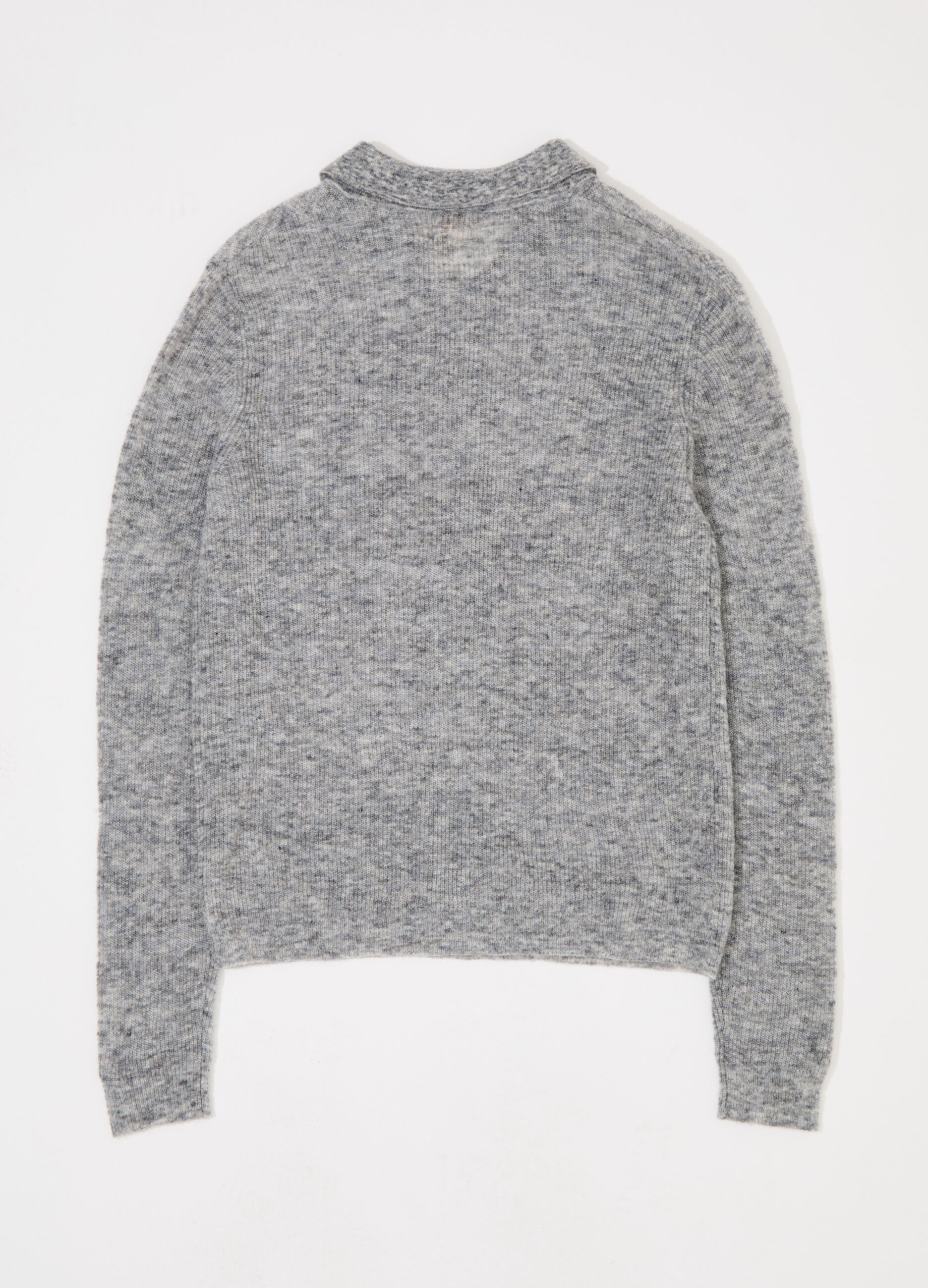 Polo tricot in misto lana e alpaca a maniche lunghe donna_5