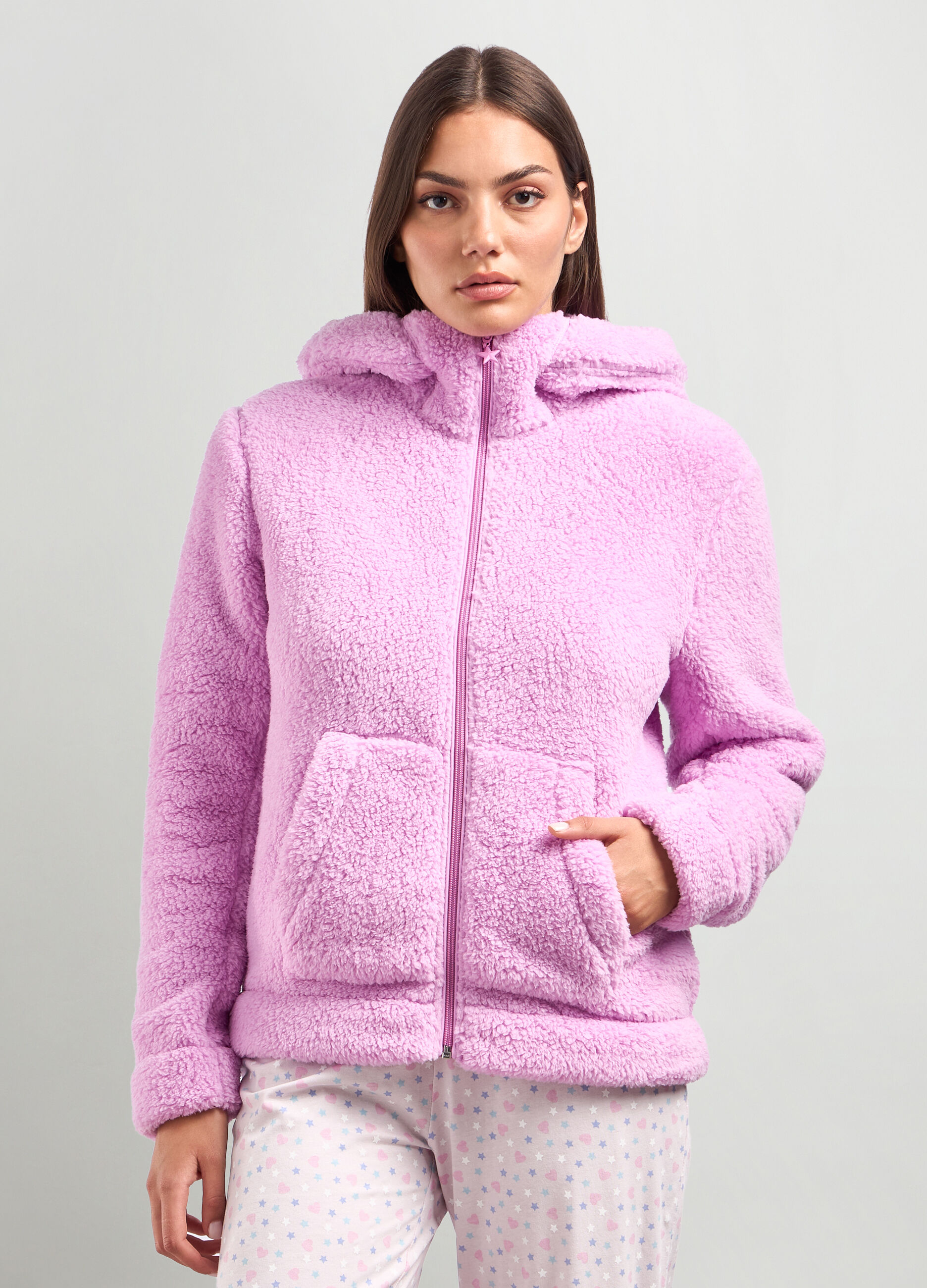 Vestaglia in eco fur donna_0