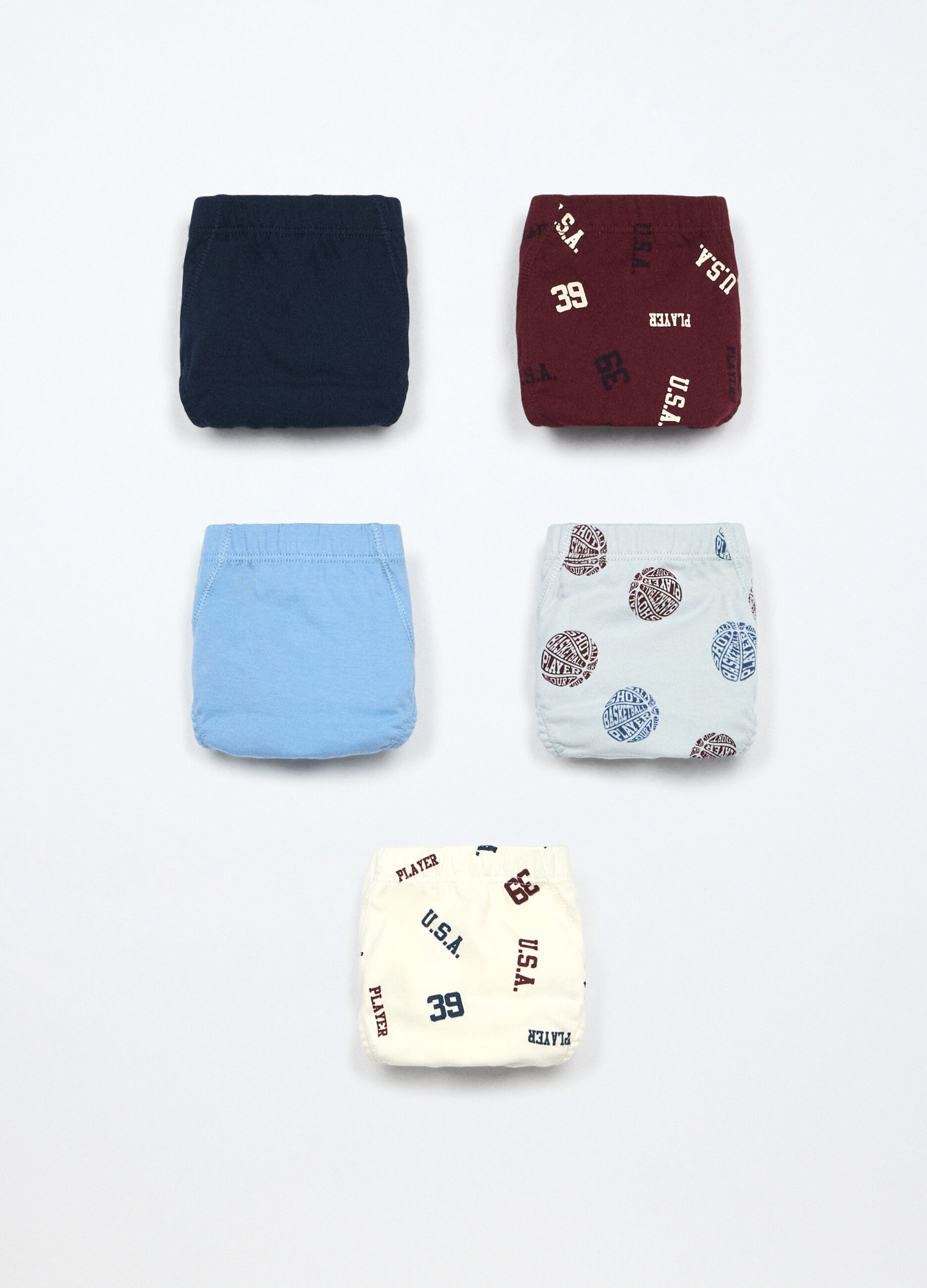 Pack 5 slip in jersey di puro cotone ragazzo_0