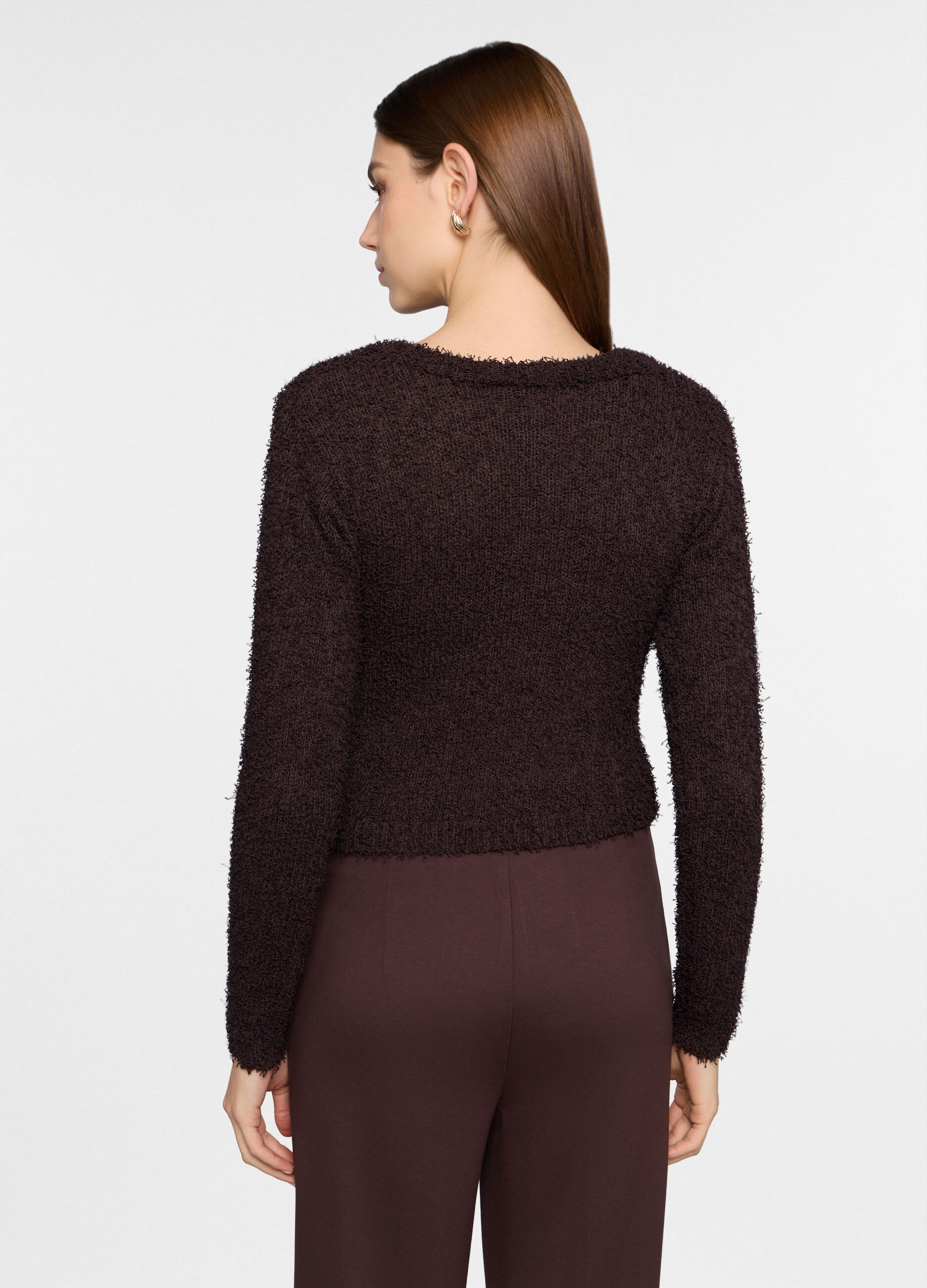 Cardigan girocollo operato donna_2