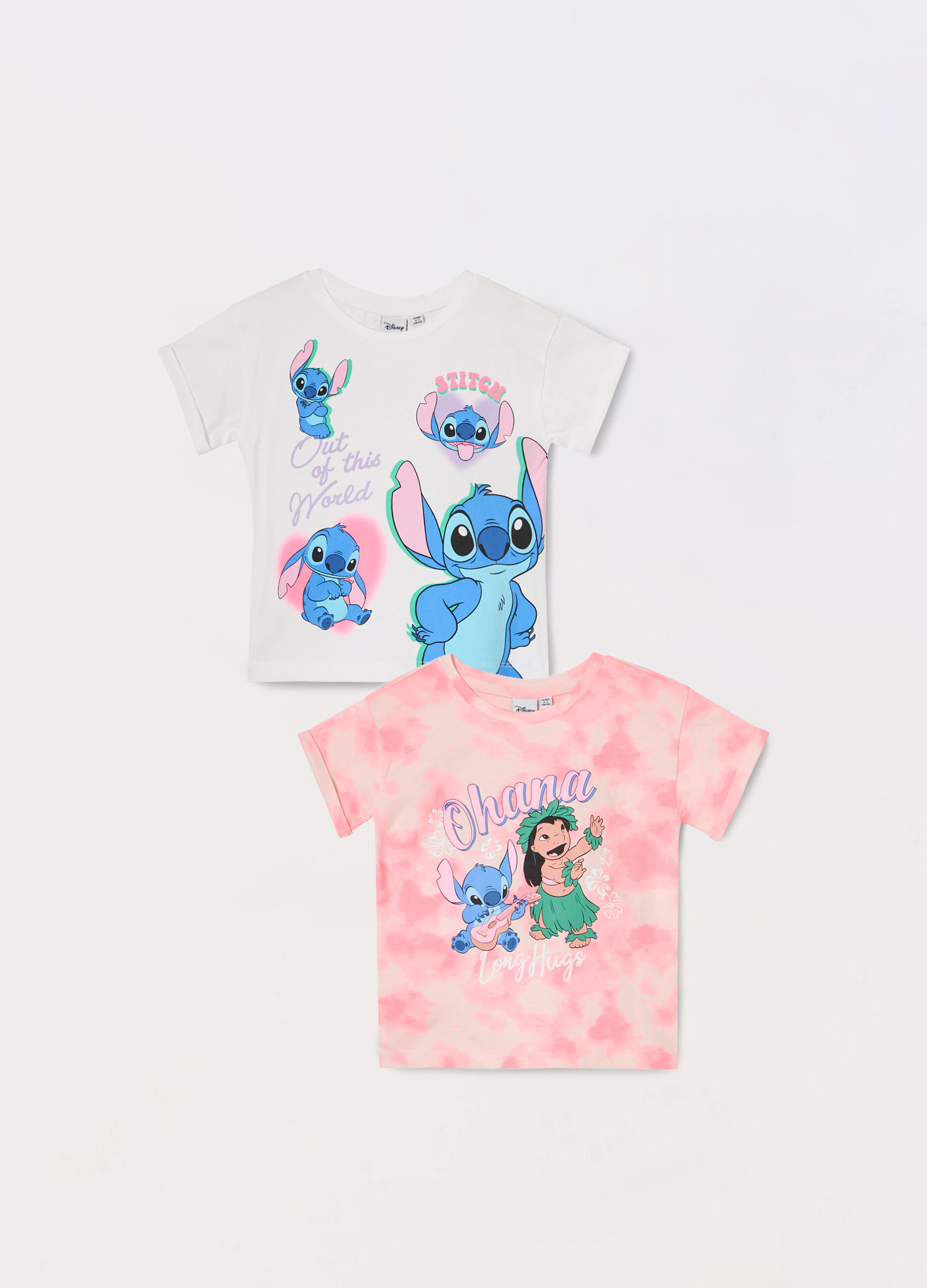 Pack 2 top in jersey stretch bambina_0