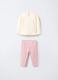 Jogging set fitted in jersey di cotone stretch bimba_1